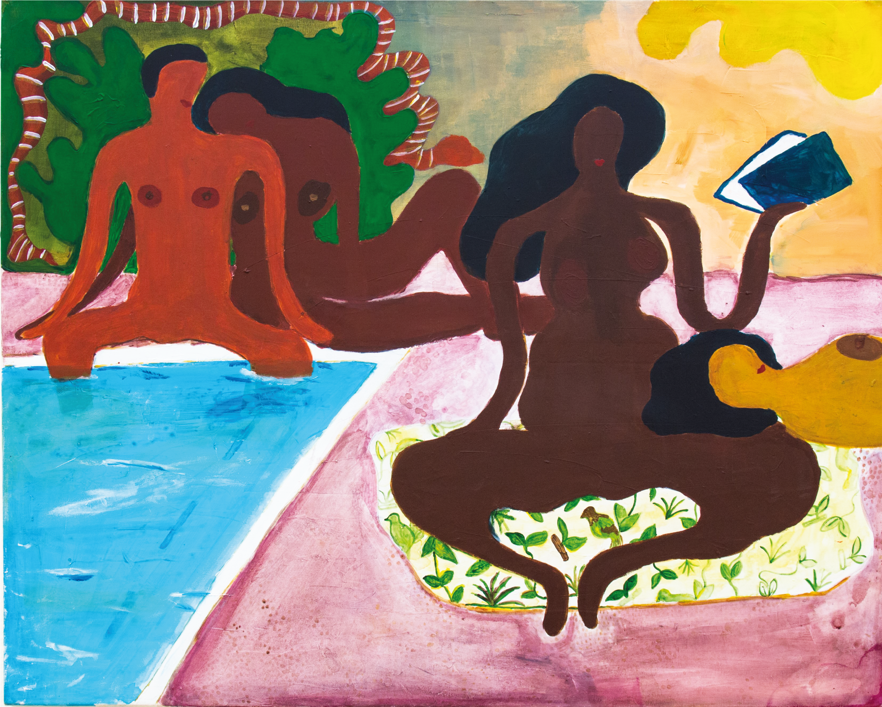 London Fields Lido (L’anse de l’Ane) 2018 Acrylic on Canvas 101cm x 81cm (Available to buy)