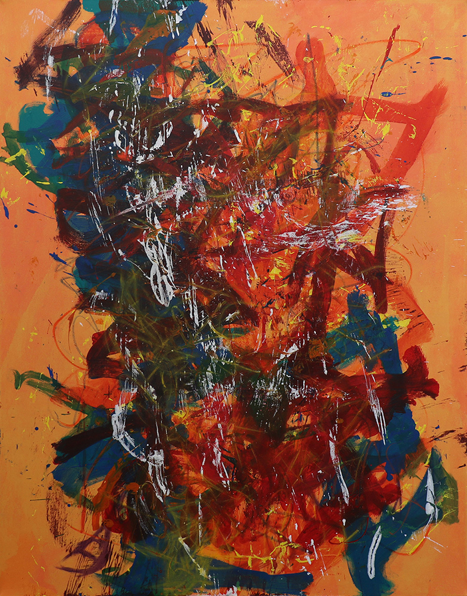 UntitledAcrylic and Pastels on Canvas 55x70"