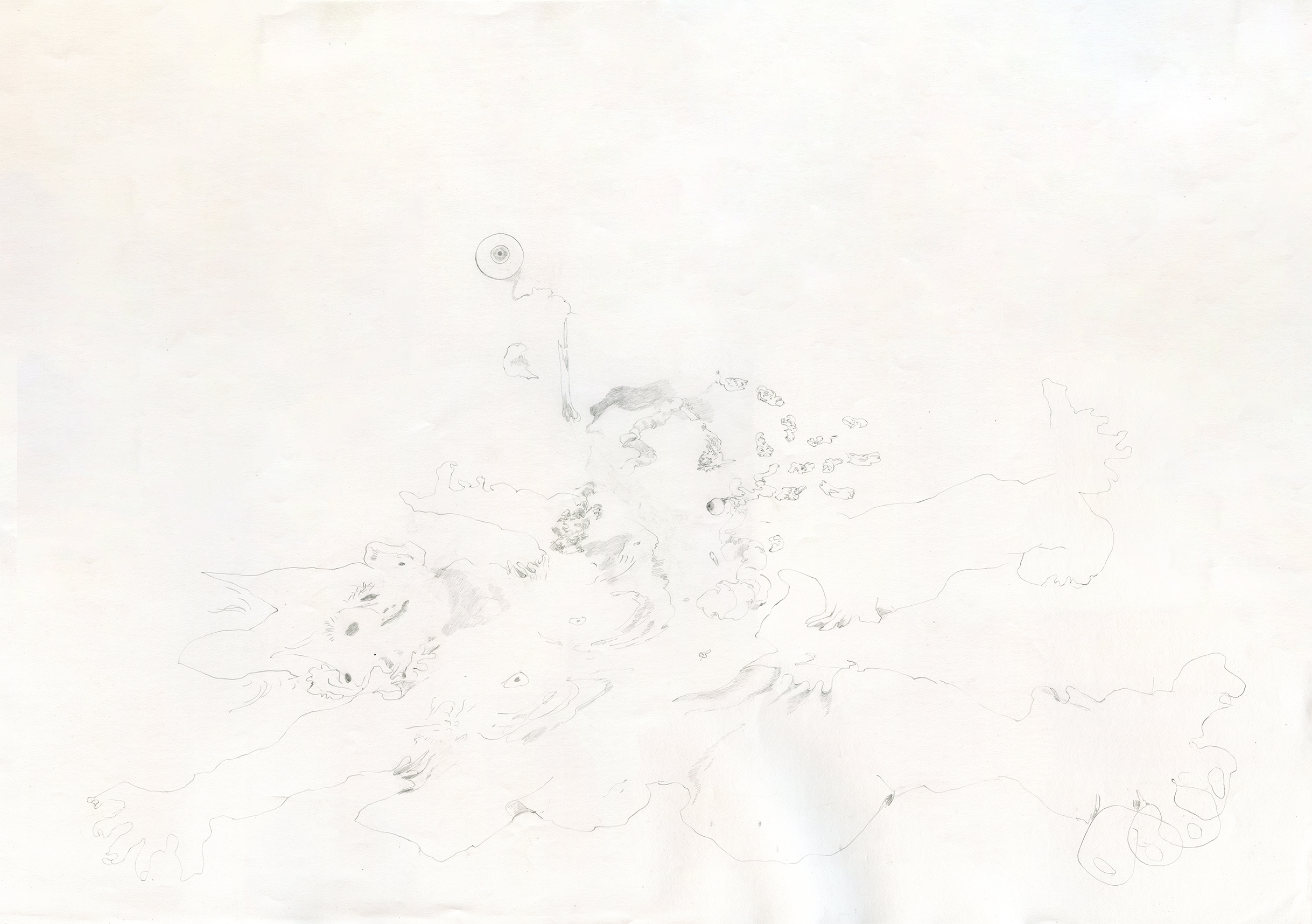 Choi, J. (2021). Contemplation on Death Meditation 02. [pencil & paper]. 60 x 84 cm