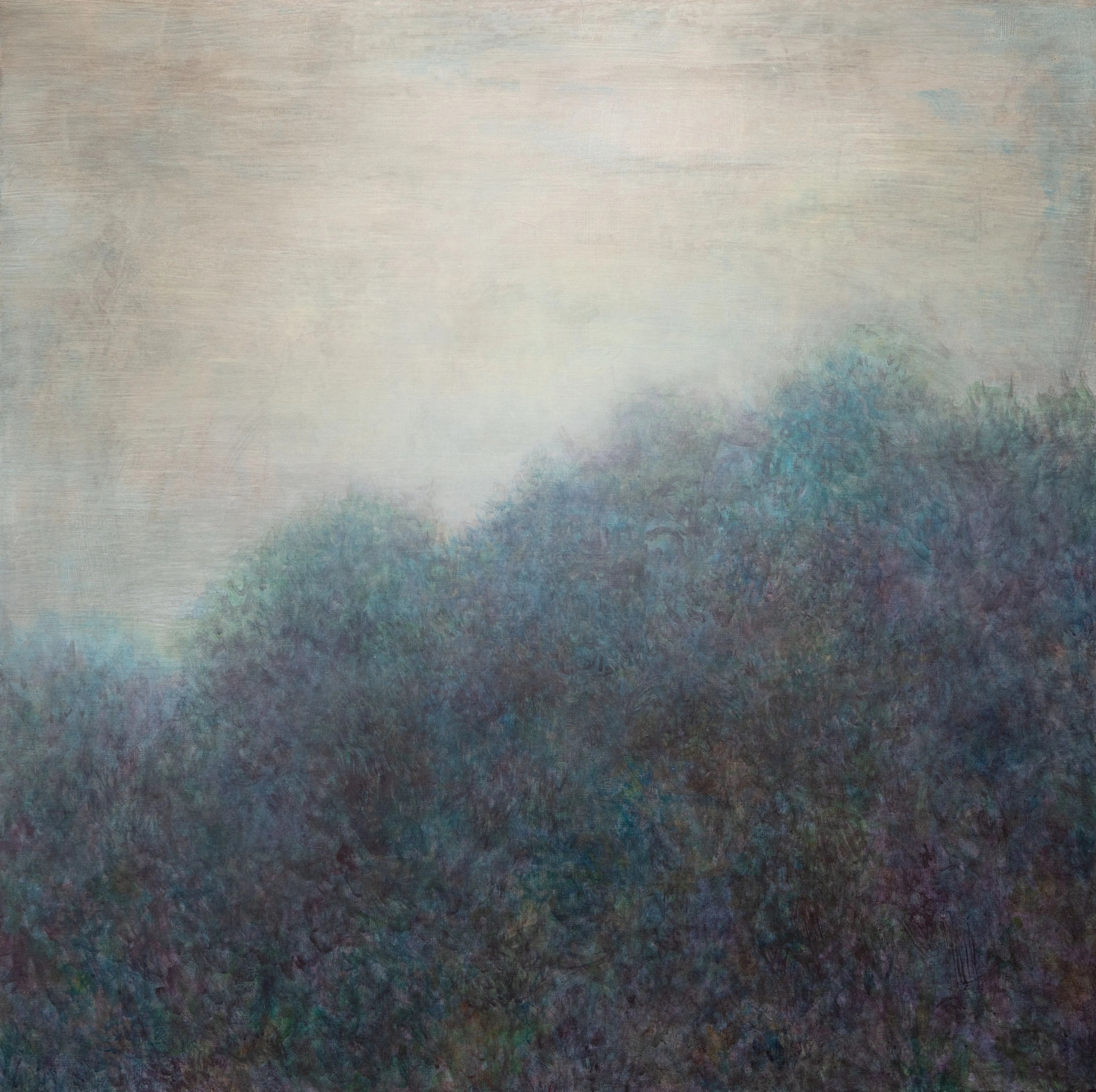 山中In Mountain, Acrylics on canvas, 120 X 120 cm, 2022