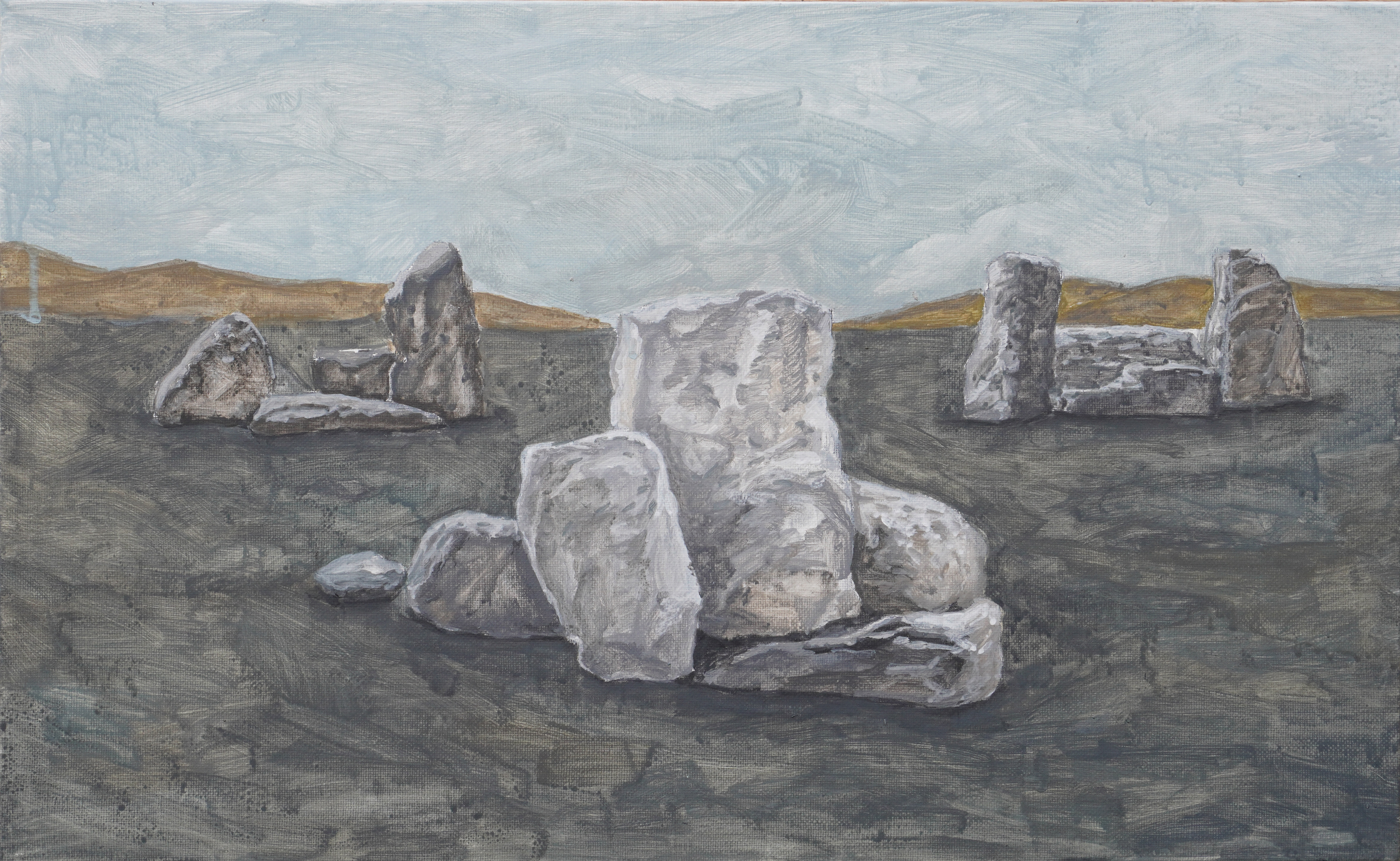 믿음의 돌 A stone of faith_acrylic on canvas_33.4x53cm_2022