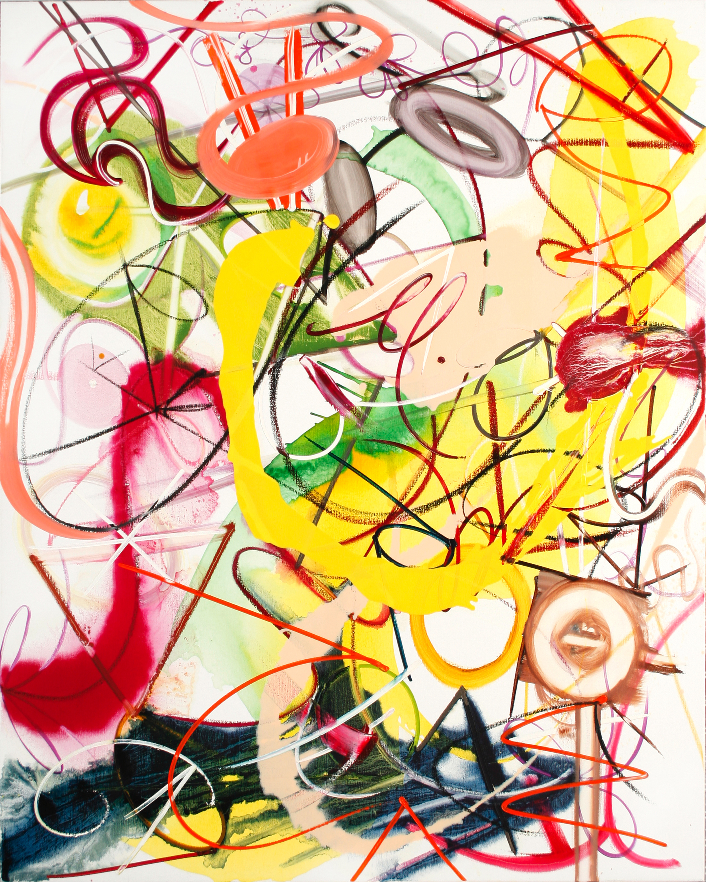 Melancholic ghost, 2006. Oil and acrylic on canvas. 153 x 122 cm