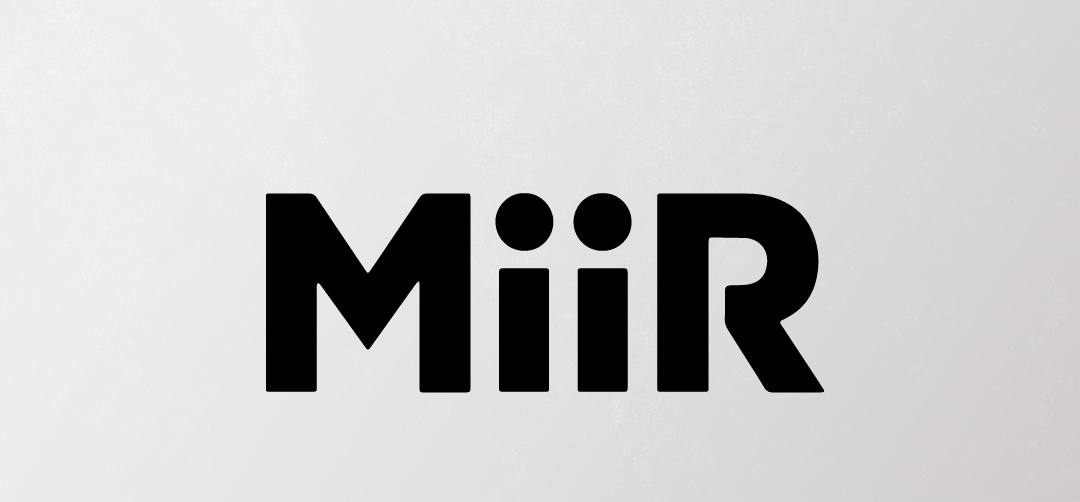 Miir's conveniently water-bottle-looking logo