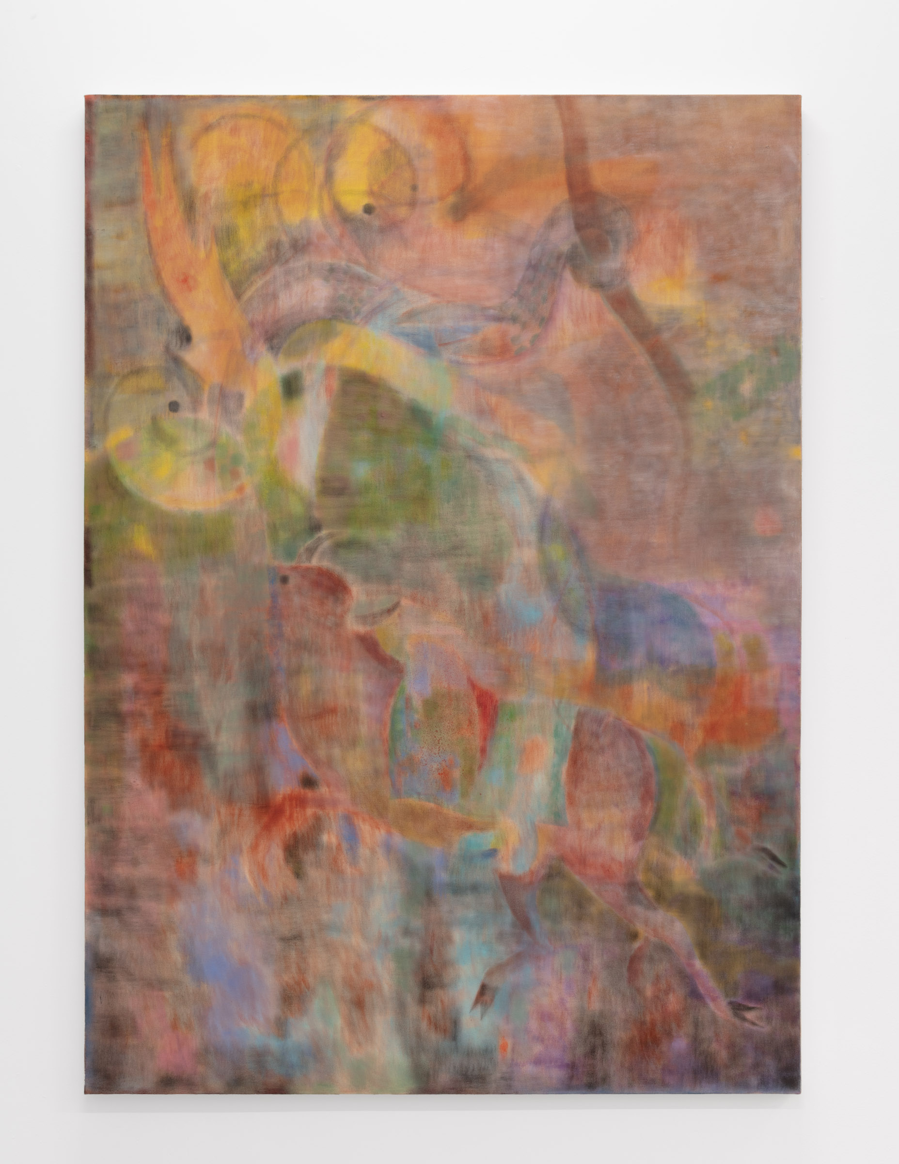 AzhiDahak and the Cow, 52 x 72 inches, oil on canvas, 2022