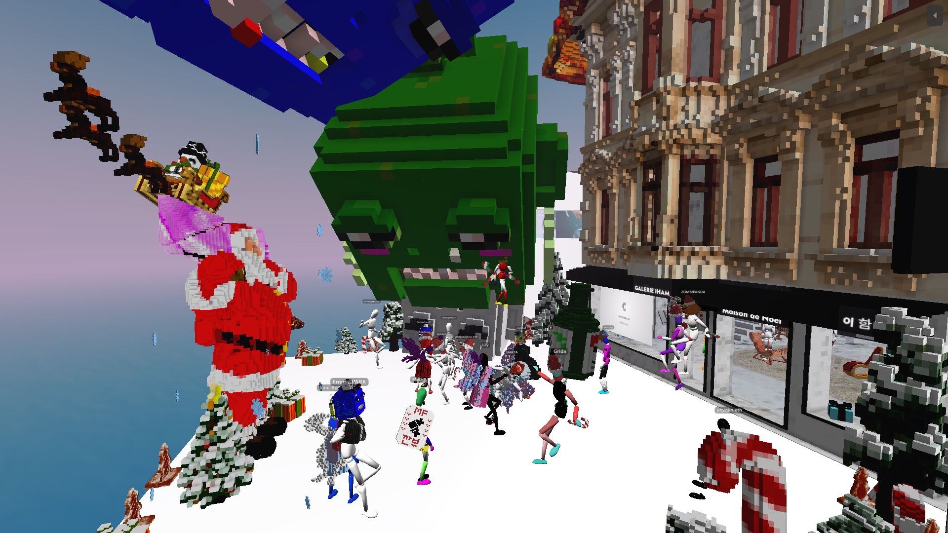 Virtual gallery in Cryptovoxels