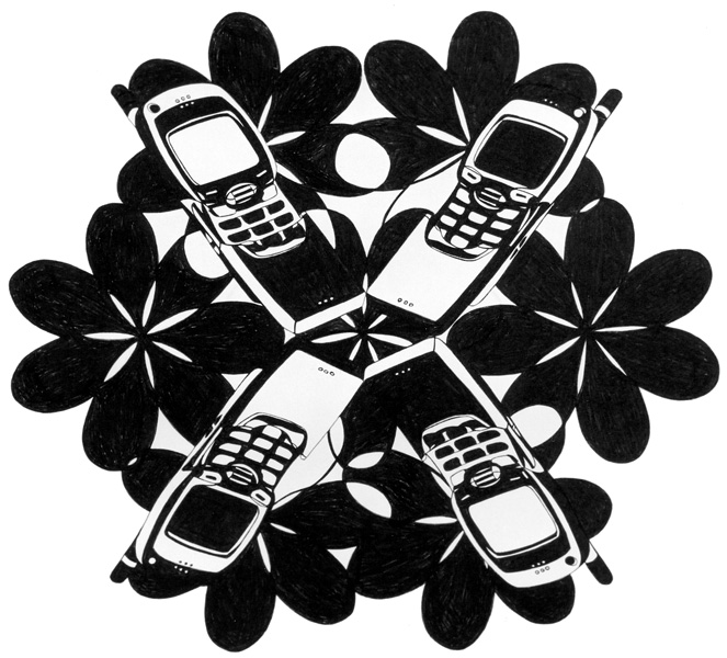 Nokia 7110 2001: Ink on paper 42x29,5cm