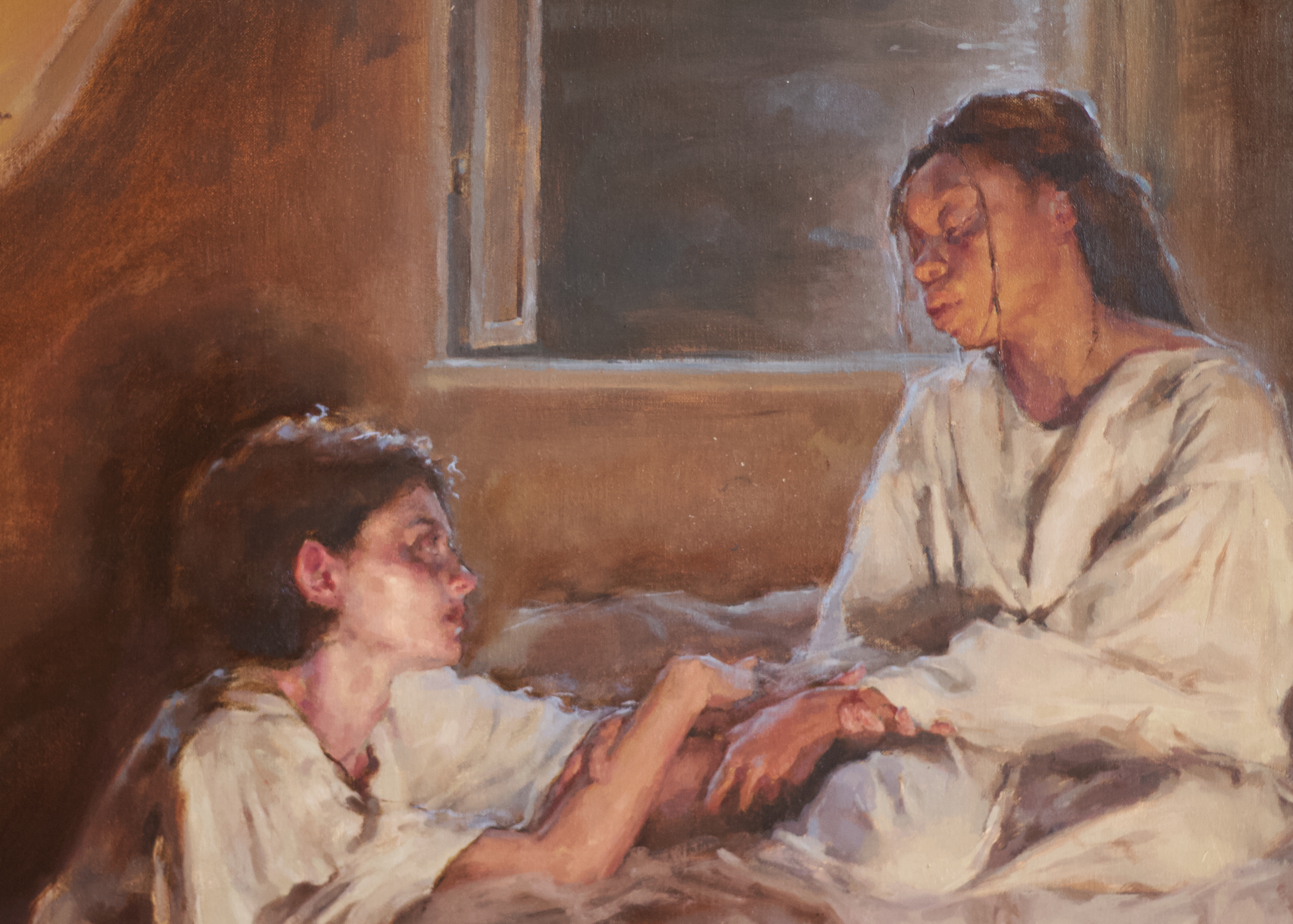 Diotima and Disciple, Oil on Canvas, 31x37&rsquo;&rsquo;