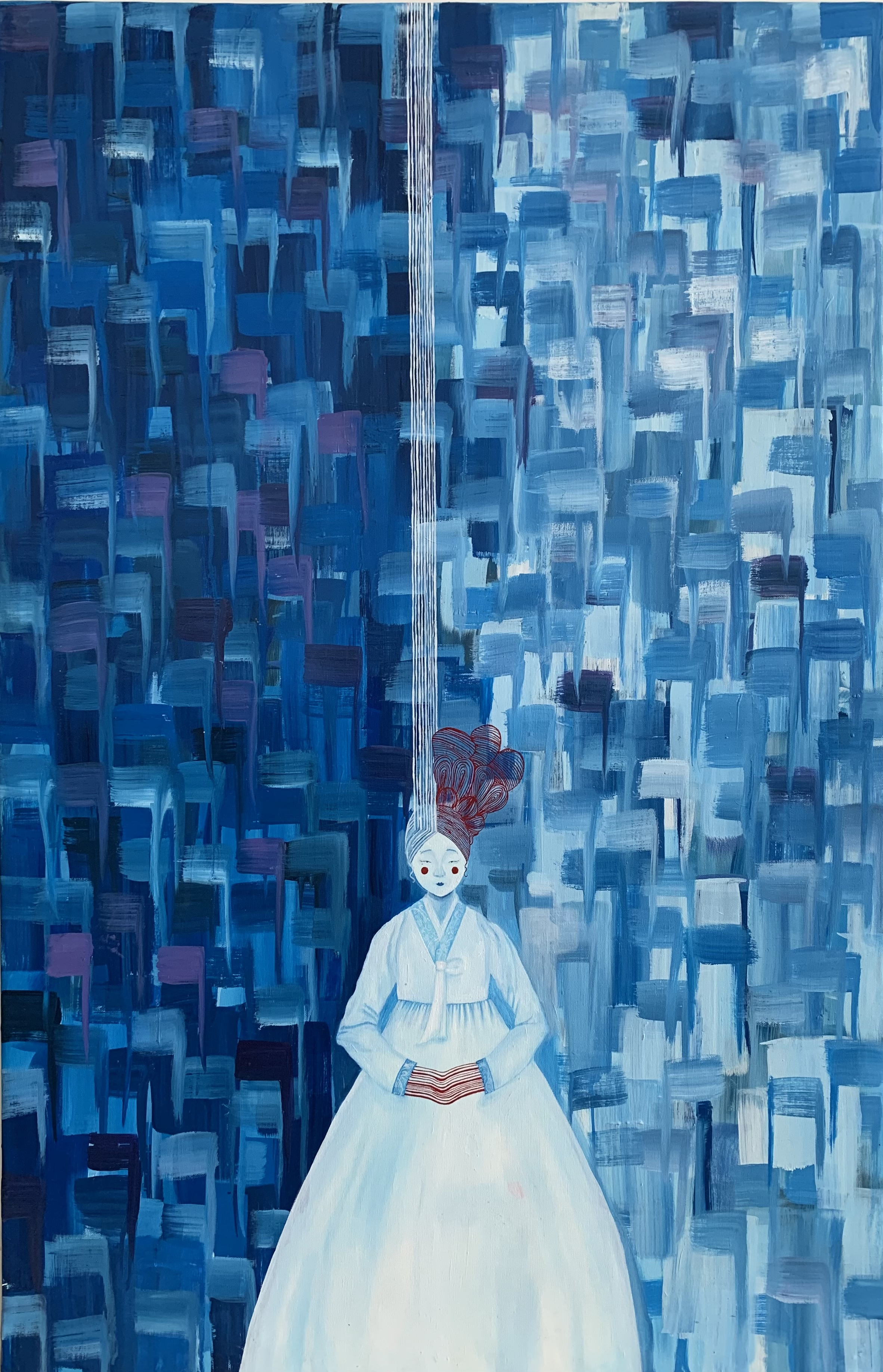 "Inhale" Oil, Canvas. 32x42'', 2020.