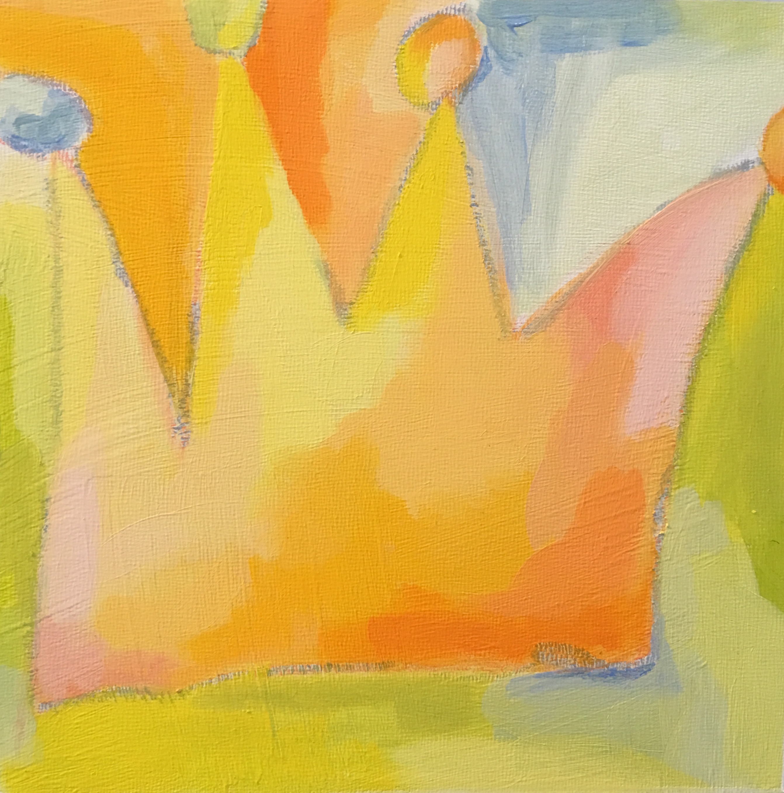 Crown series → oil paint on wood panel