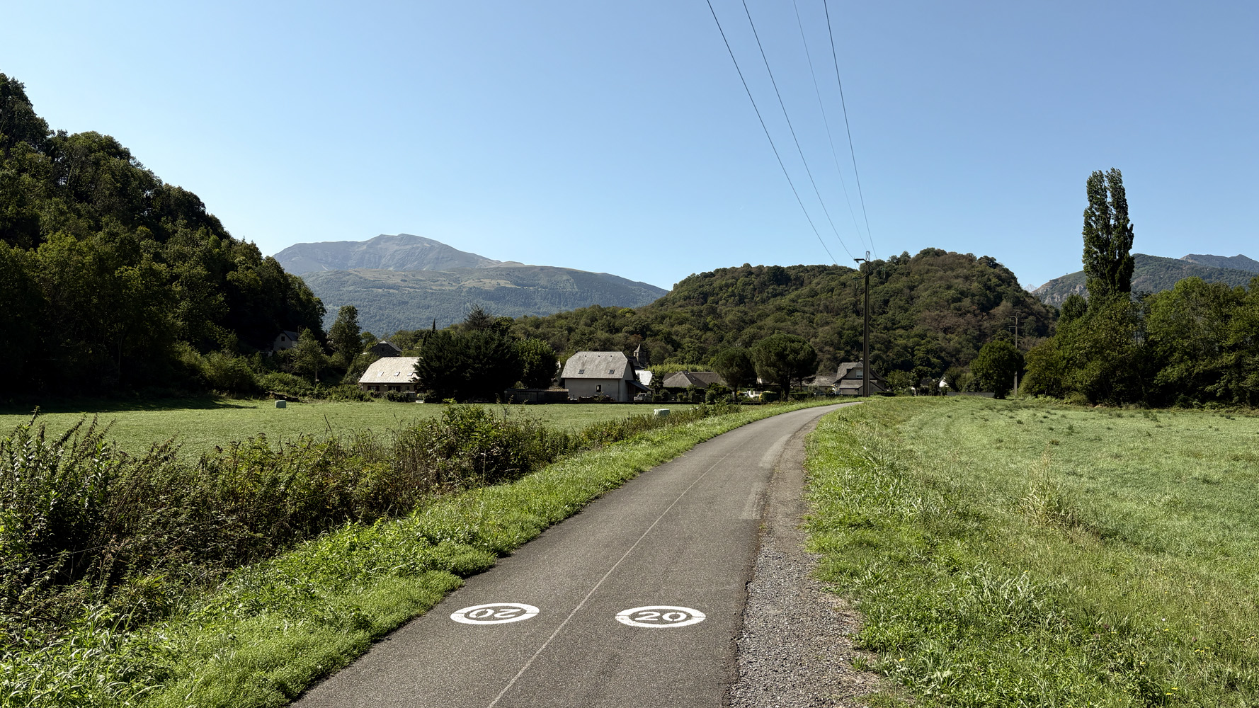 heading out of Lourdes on the Voie Verte des Gaves
