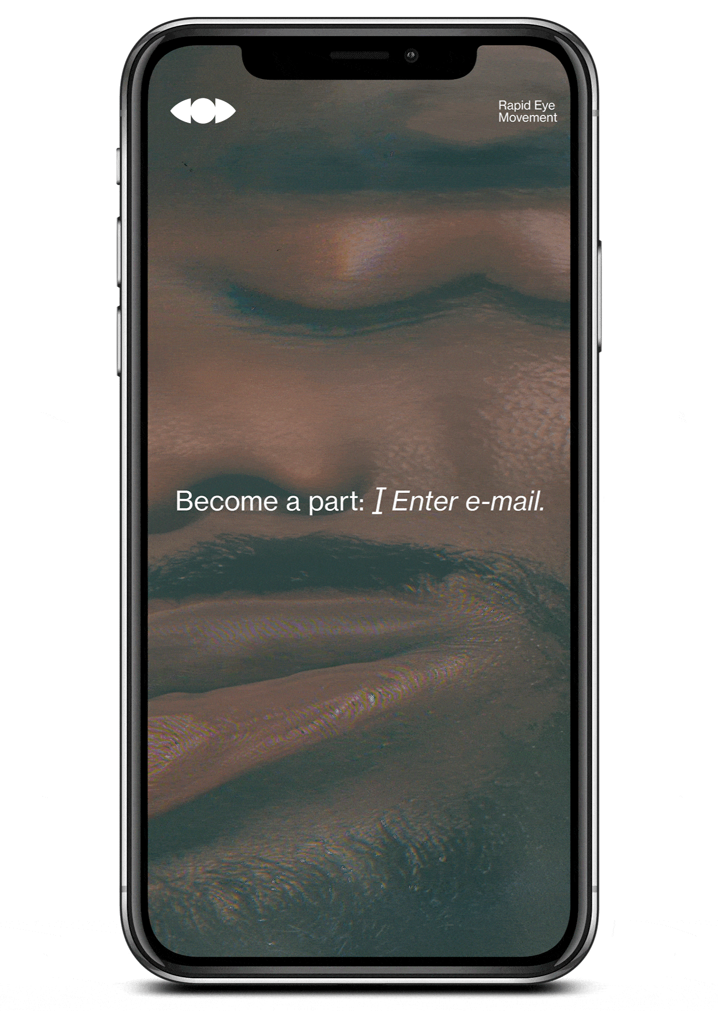 Mobile website of the campaign with the chance to register for the newsletter