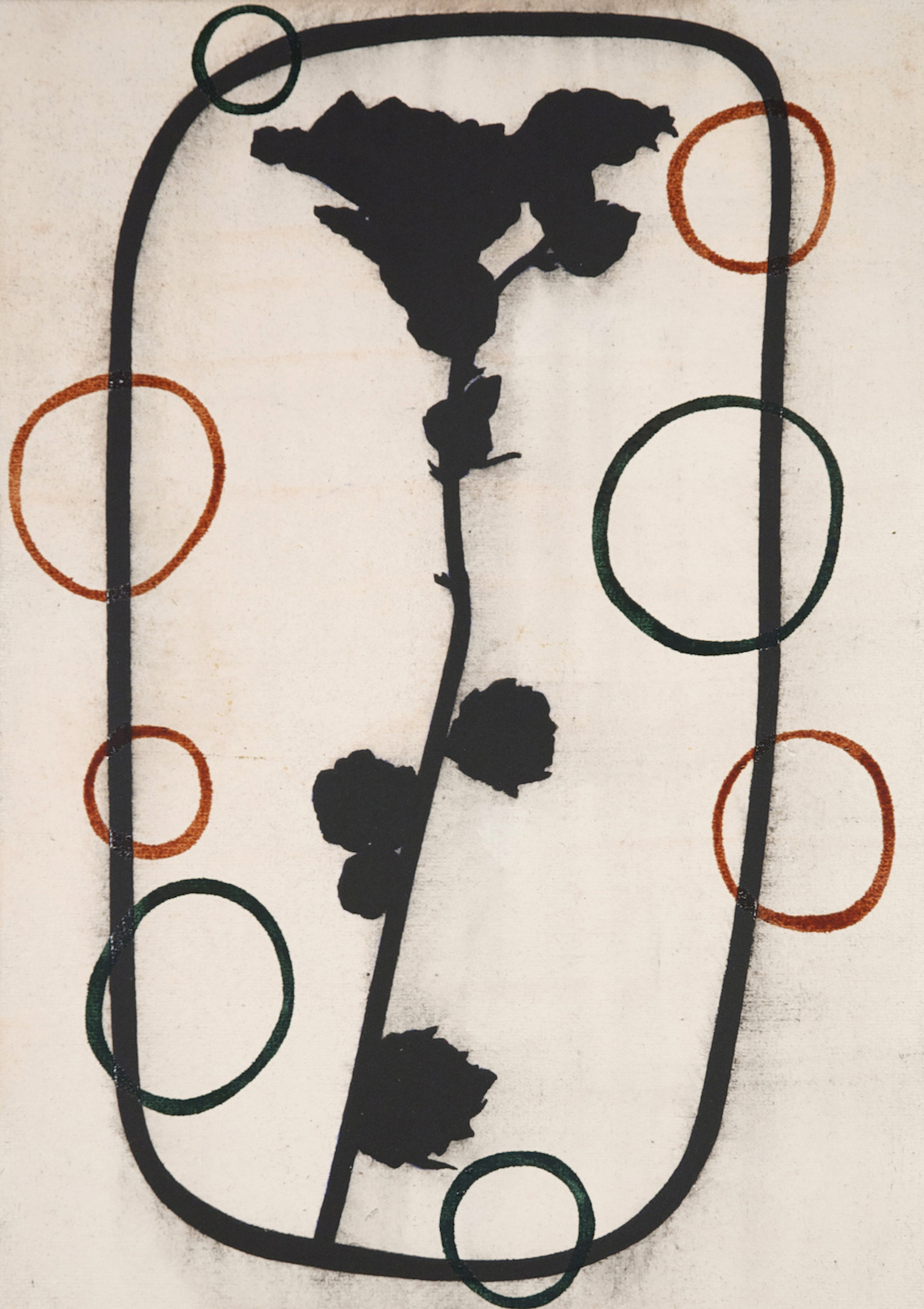 Untitled 2015, acrylic and alkyd on paper/aluminium, 29.5 x 21 cm, private collection