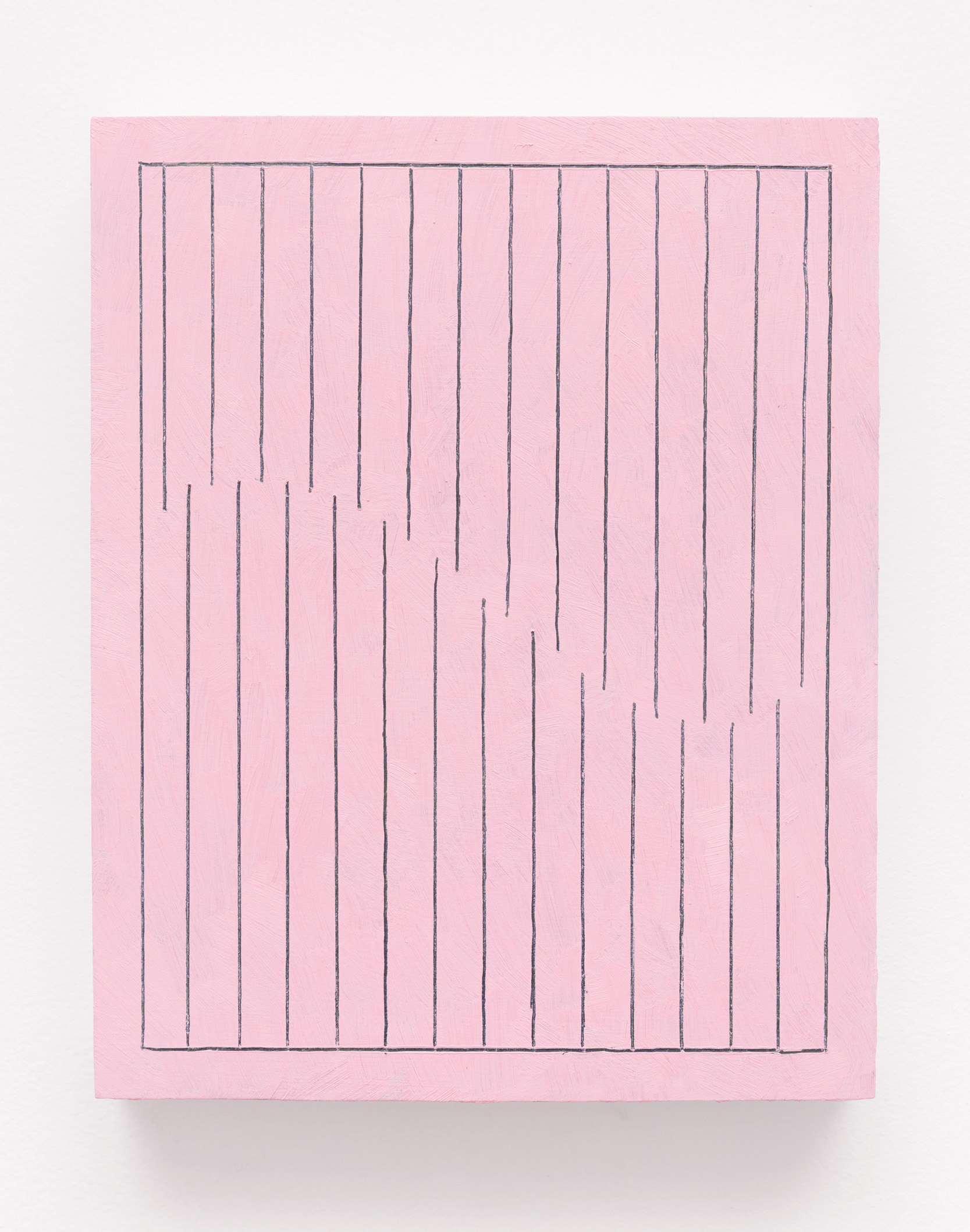 "Line 38" oil on wood, 10 x 8 in., 2018