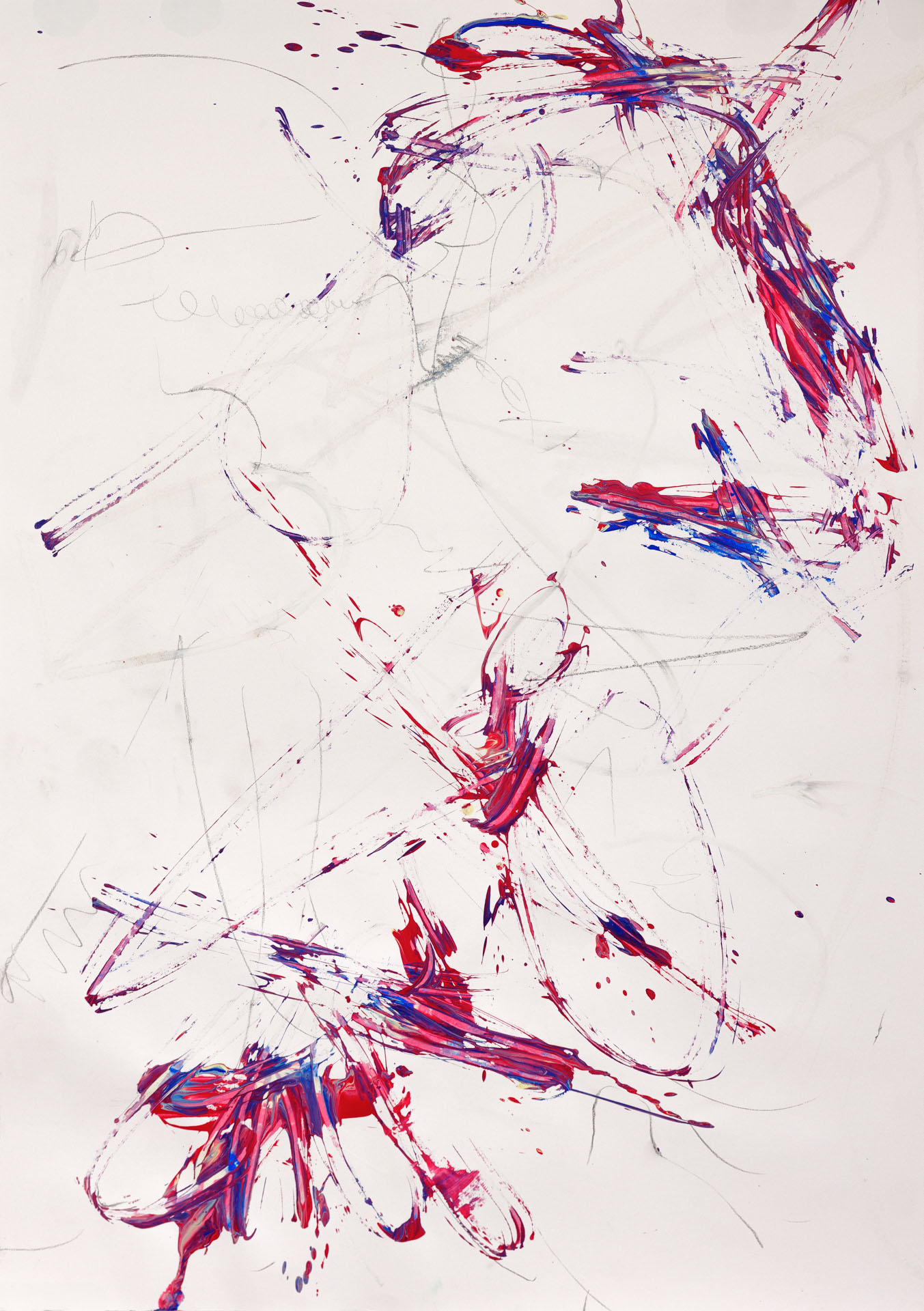 o. T.Acryl, Anthrazit, Kohle auf Papier170 x 125 cm