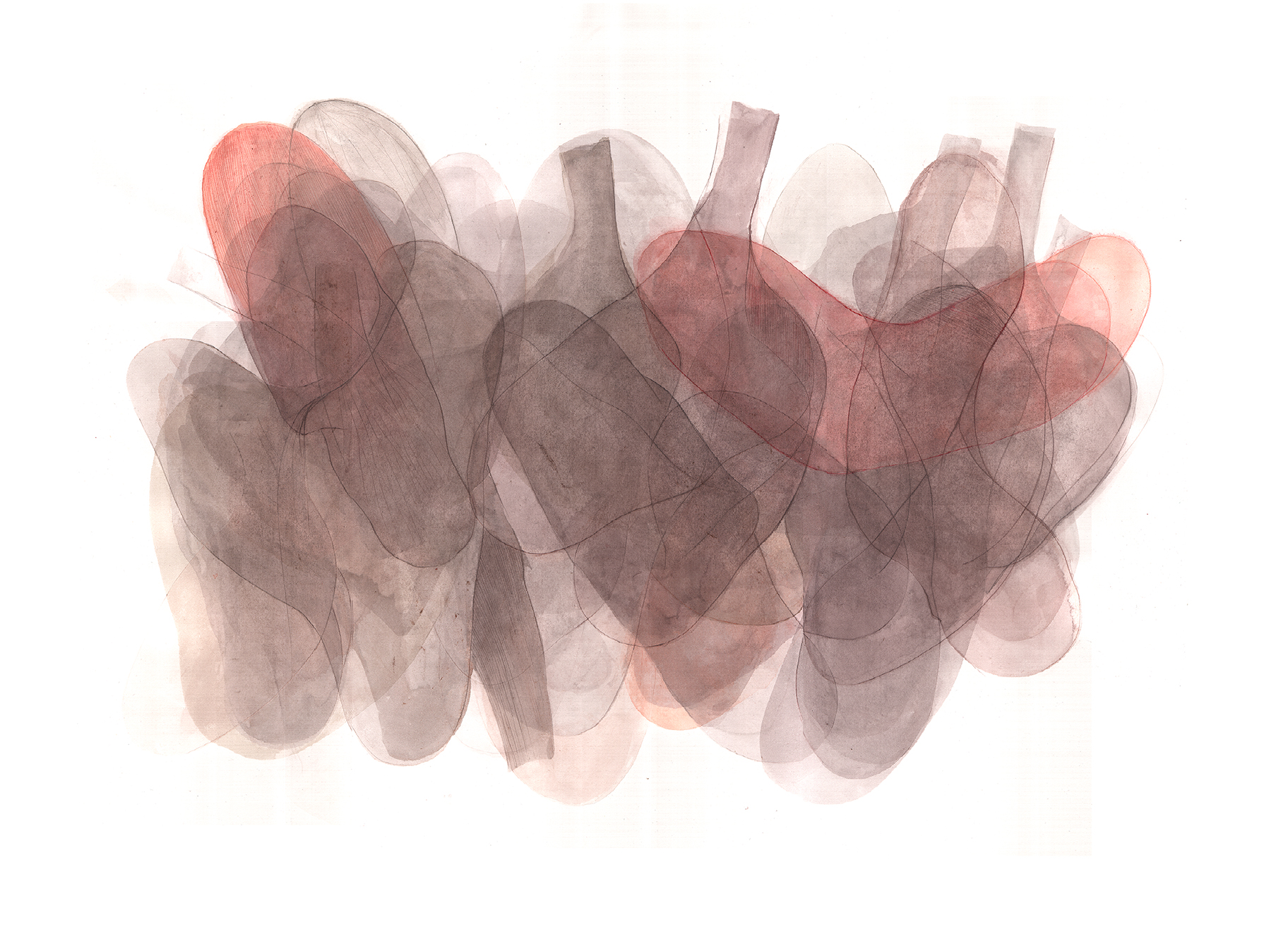 Glamour II; #10, 2020, Acrylic Ink on Paper, 56x76 cm.