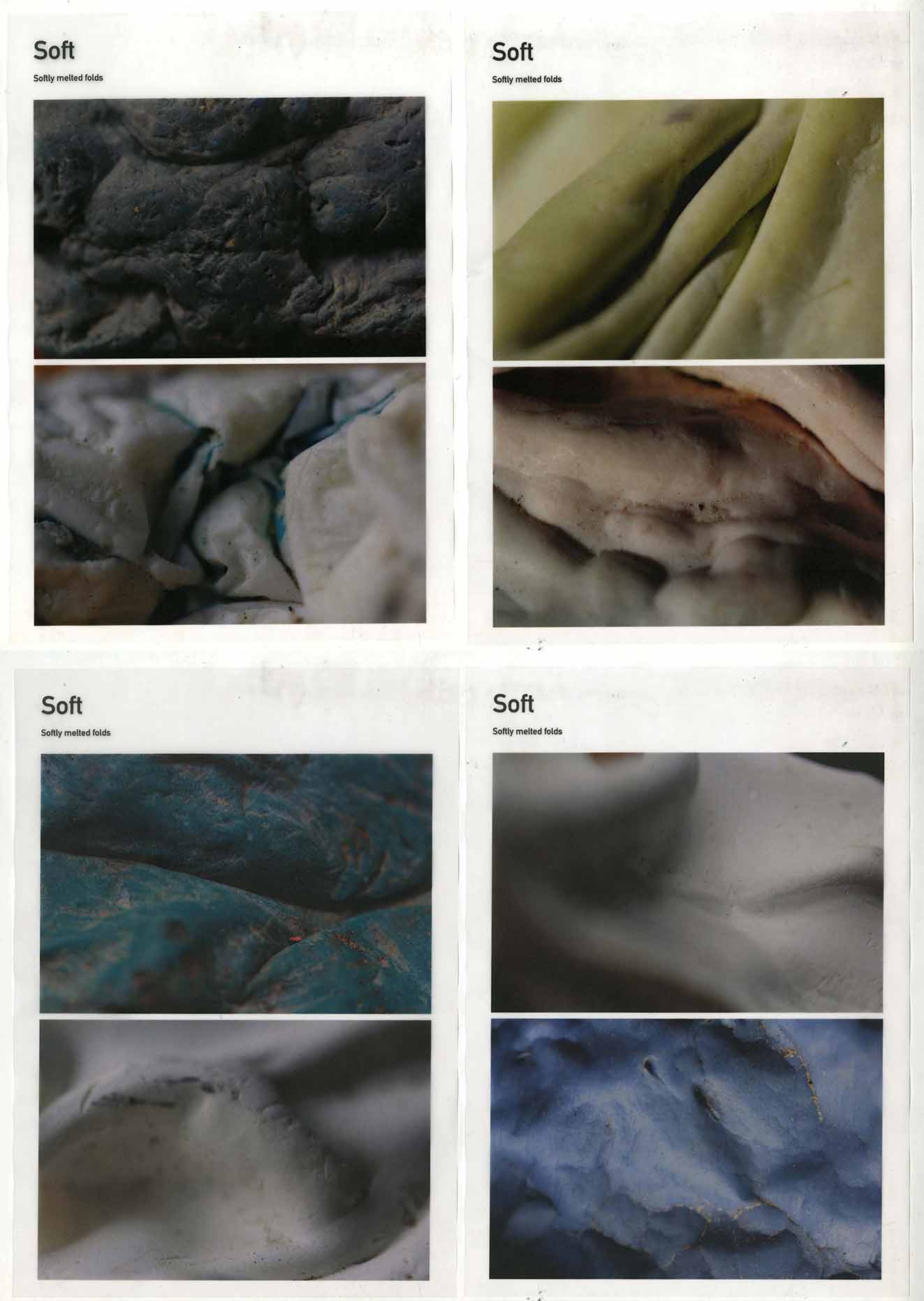 FIGURE 17 Experiment: Visual Analogies. Photographs comparing warped plastics to mountainous folds.