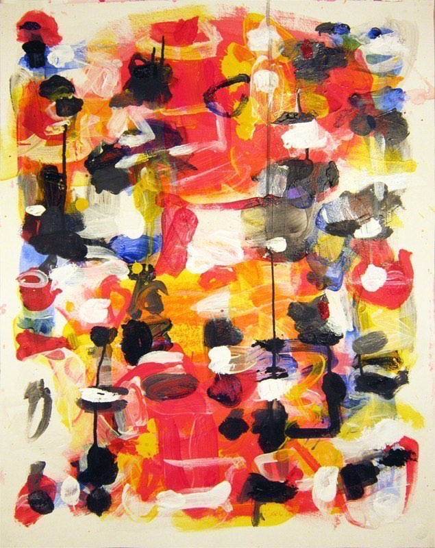 Marks 2009-12acrylic/paper 23 x 29”