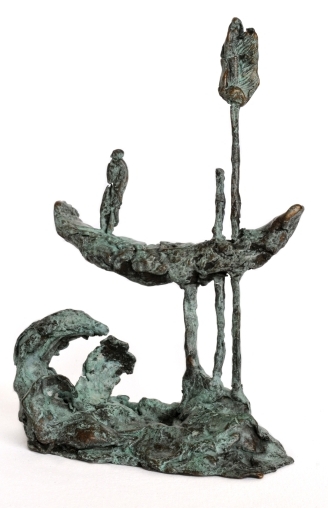 Het is de zee die me sterk maakt Ca. 18 cm hoog, brons titel: citaat Mischa de Vreede Beelden, 2005. Oplage 12 stuks