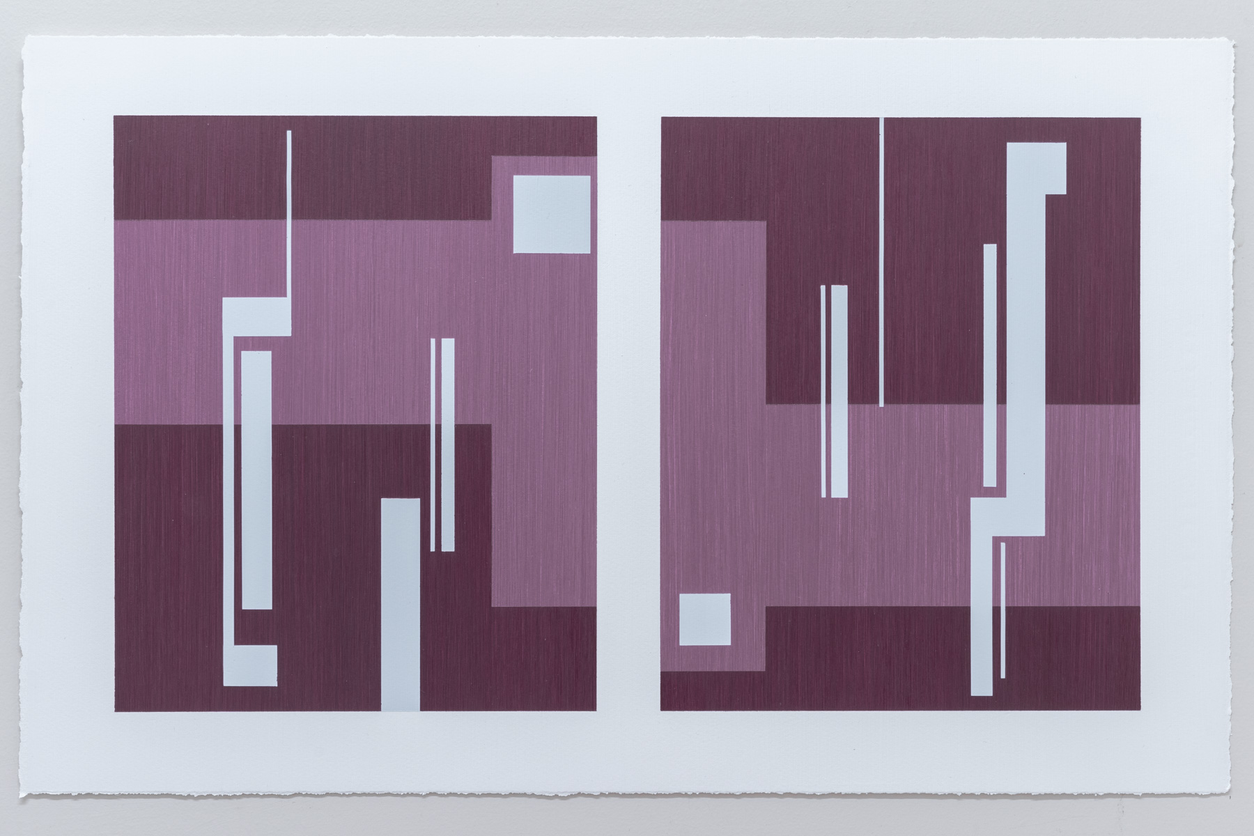 Untitled (Stage 4 lockdown #20). Acrylic on paper. 35.5cm x 56.5cm