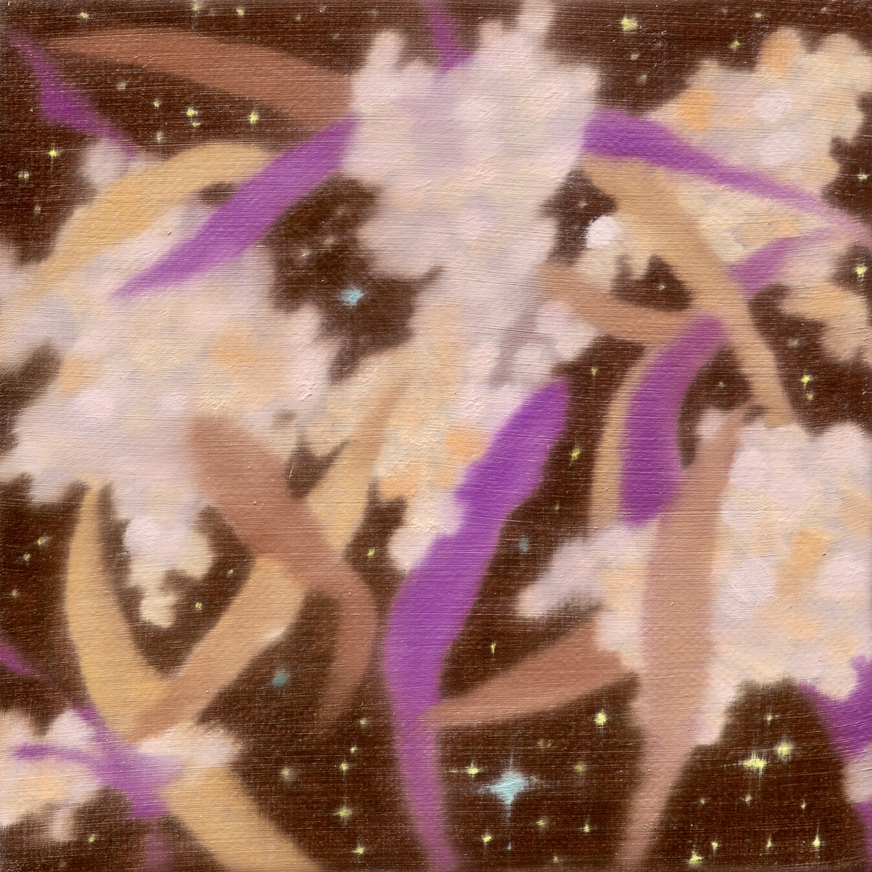 Bloom in the Night_18, Oil on canvas, 16 X 16cm, 2025, Private collection