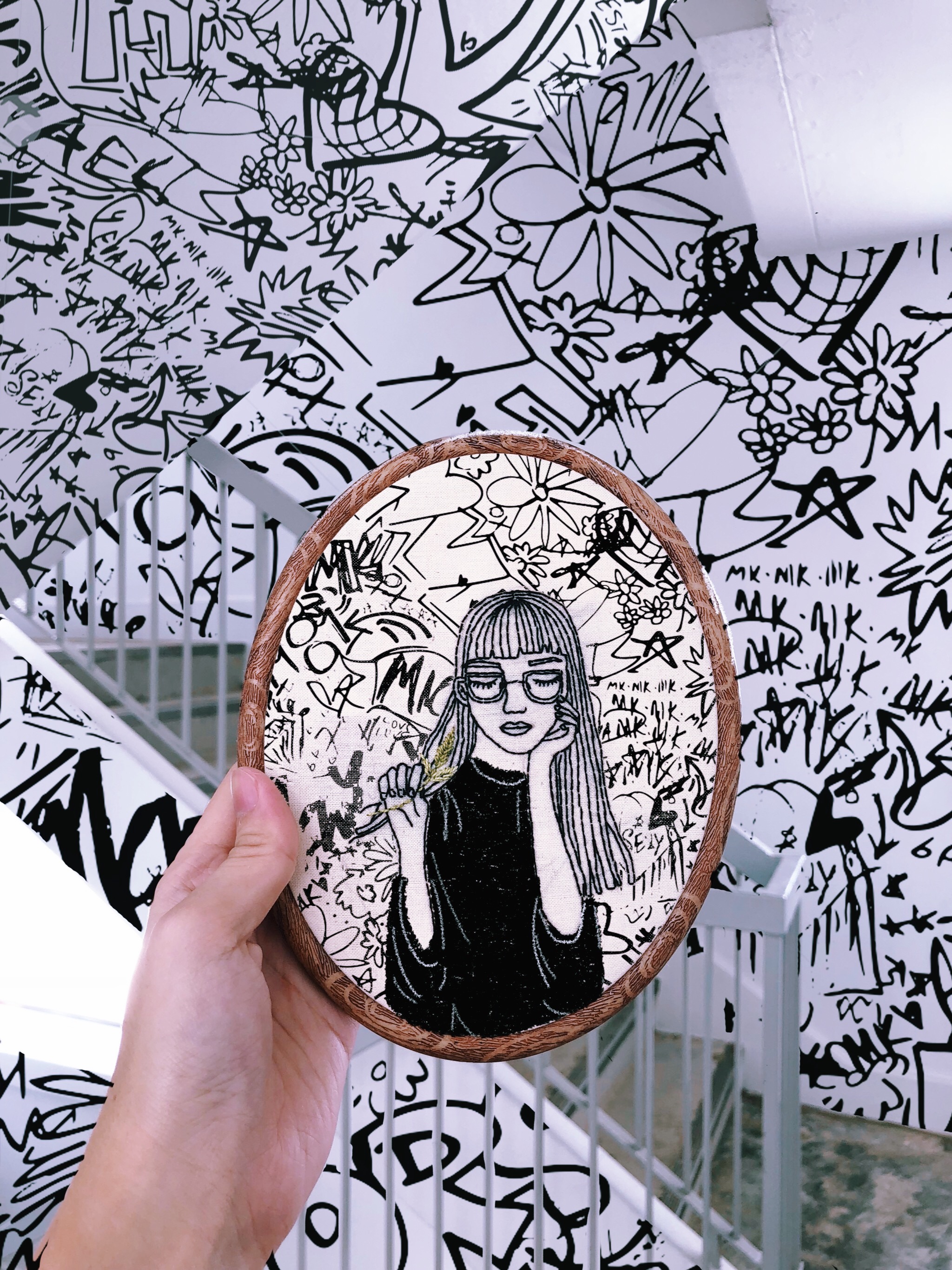 Michael Kors, Embroidery on Calico with digital touch ups.