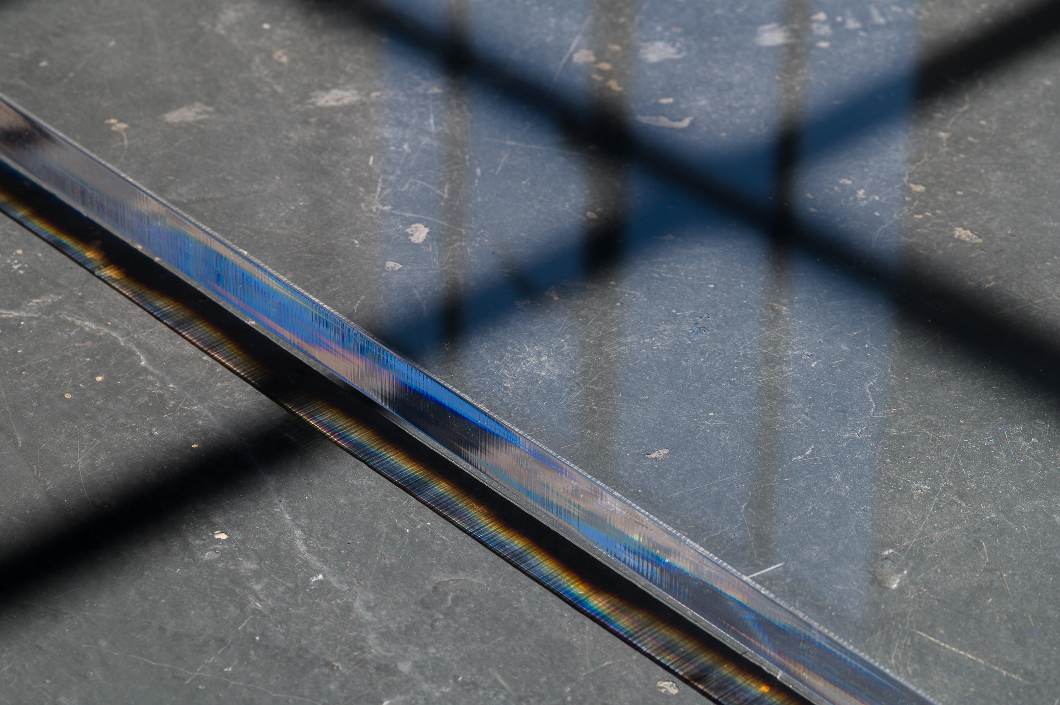 Column Schedule (Parts I-IV), 2025, Part III (detail), acrylic, aluminium, nylon, 3540 × 1650 × 725 mm, 3:57PM, 11 November 2025