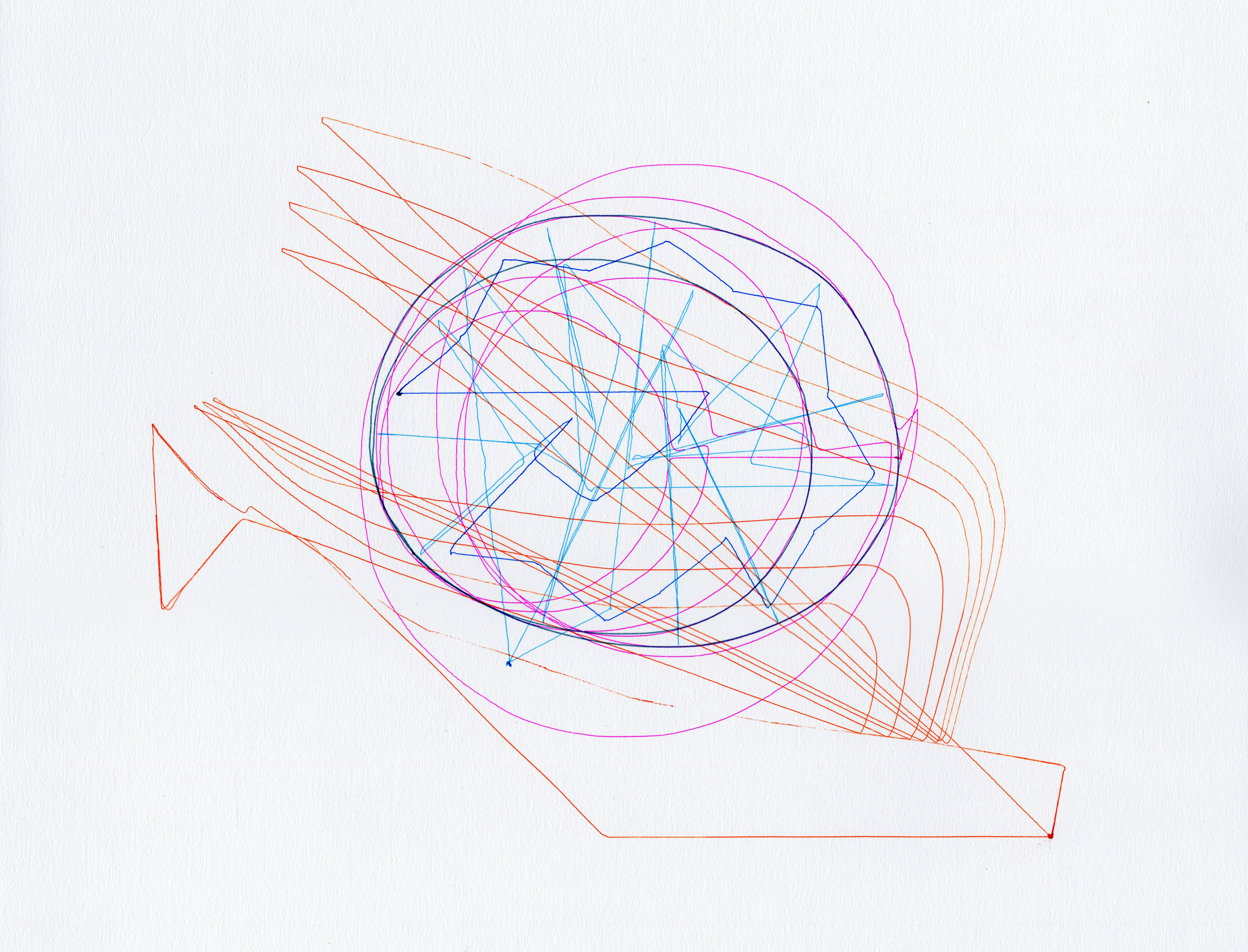 Kazuyo Sejima, Gazebo Pavilion, Inujima, 2008. Scanned output from drawing apparatus