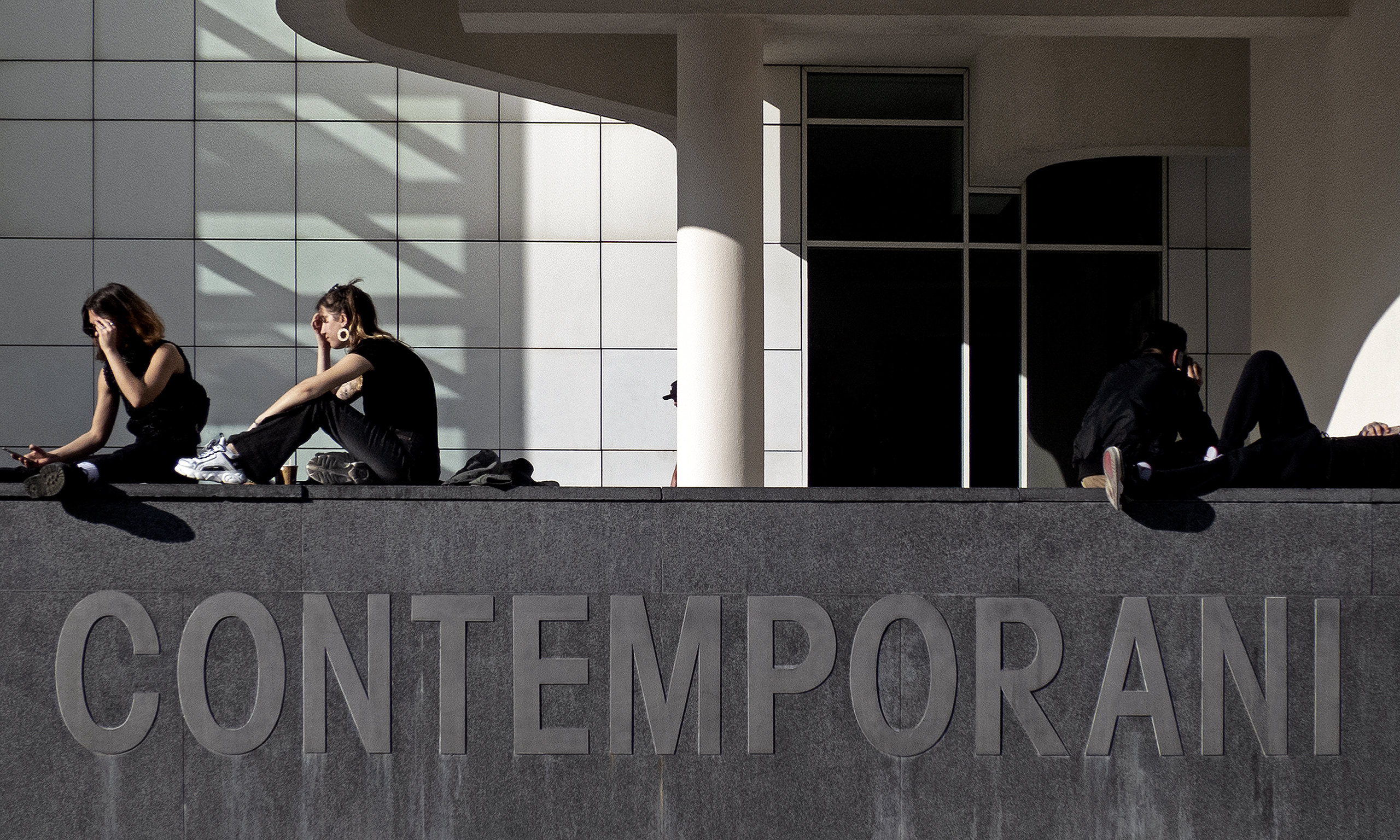 Contemporary people in the Macba SquareBarcelona, Spain, 2021photography, color, single