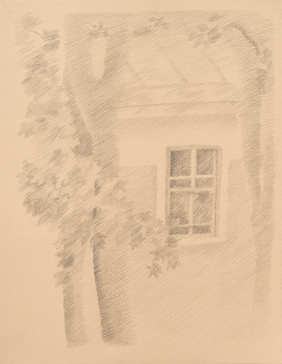 "A janela", 2024, grafite sobre papel [graphite on paper]