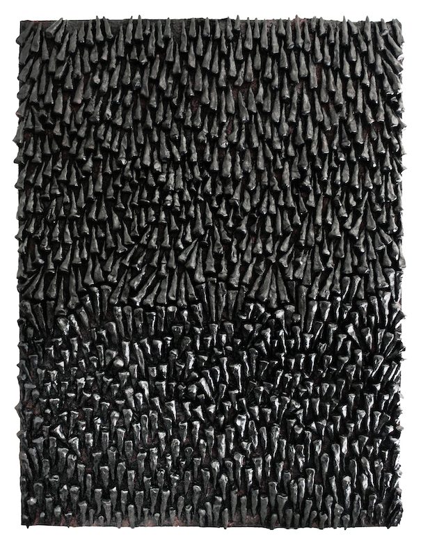 La libertad de expresar ansiedad 2023 - 70x50 cm Clay and acrylic on canvas