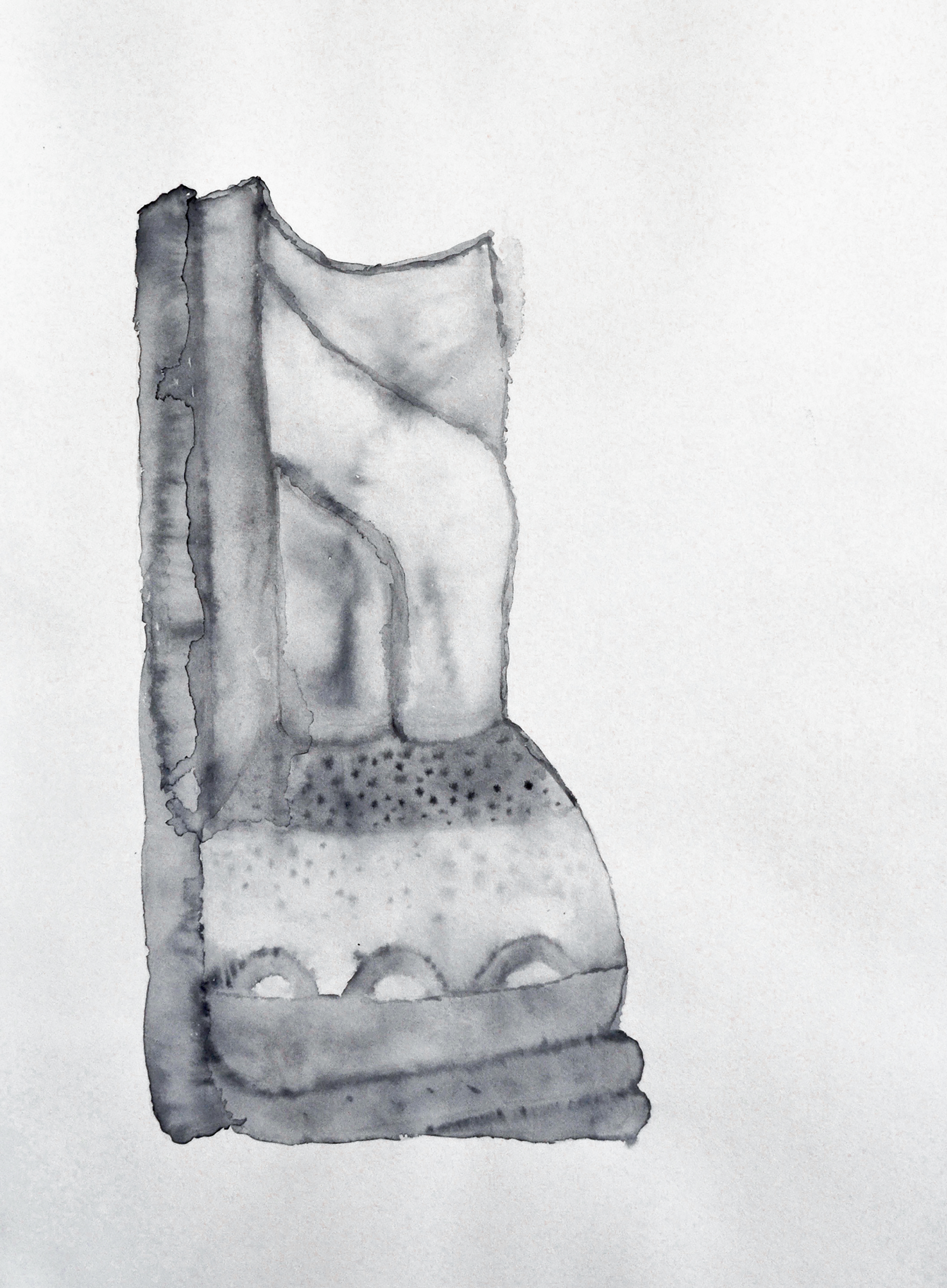 Structures, 2018, Watercolor on Arches paper, 70x50 cm