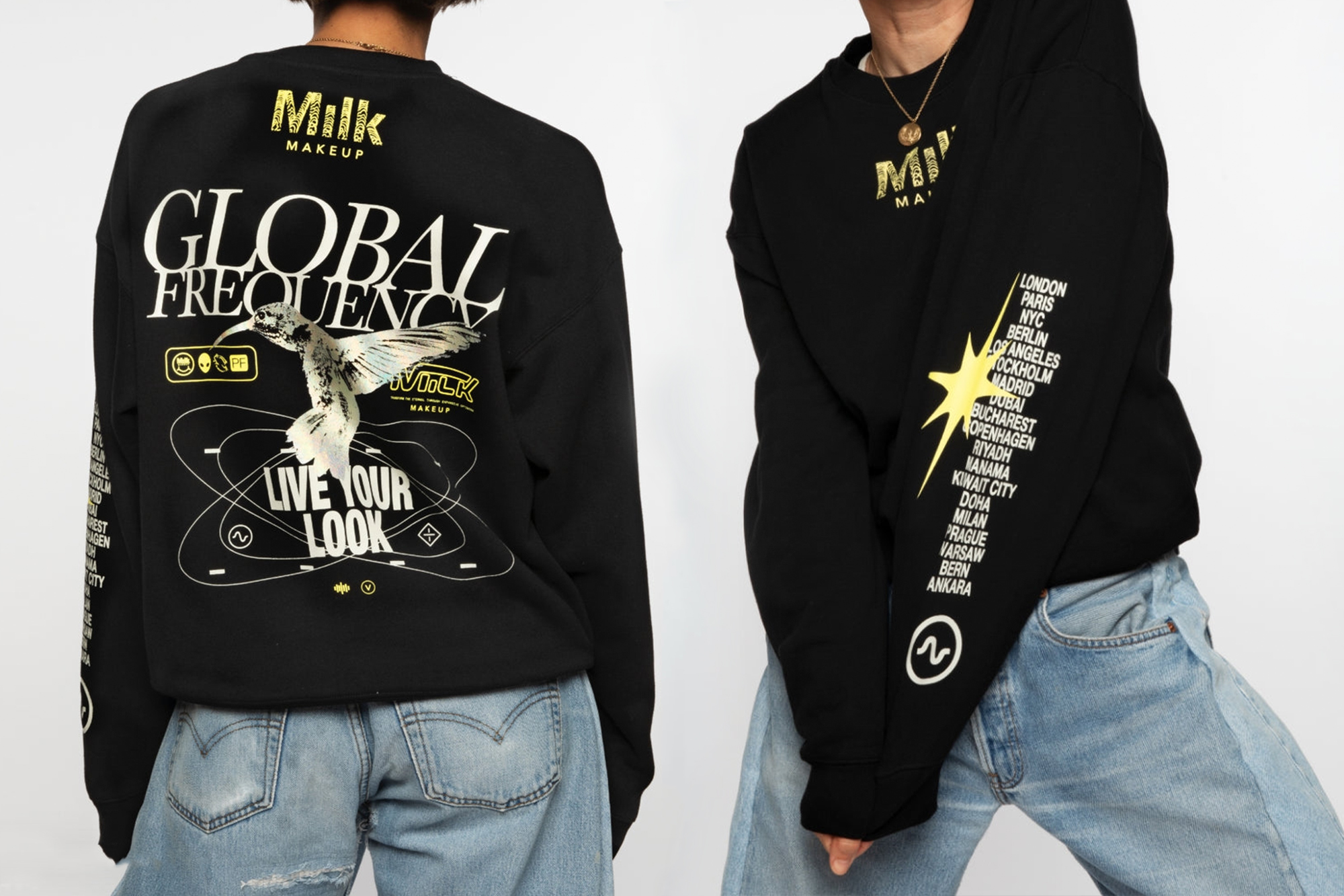 'Live Your Look' merch design for Milk Makeup, 2022. Creative Direction + Design: Joe Perez & WØRKS Studio