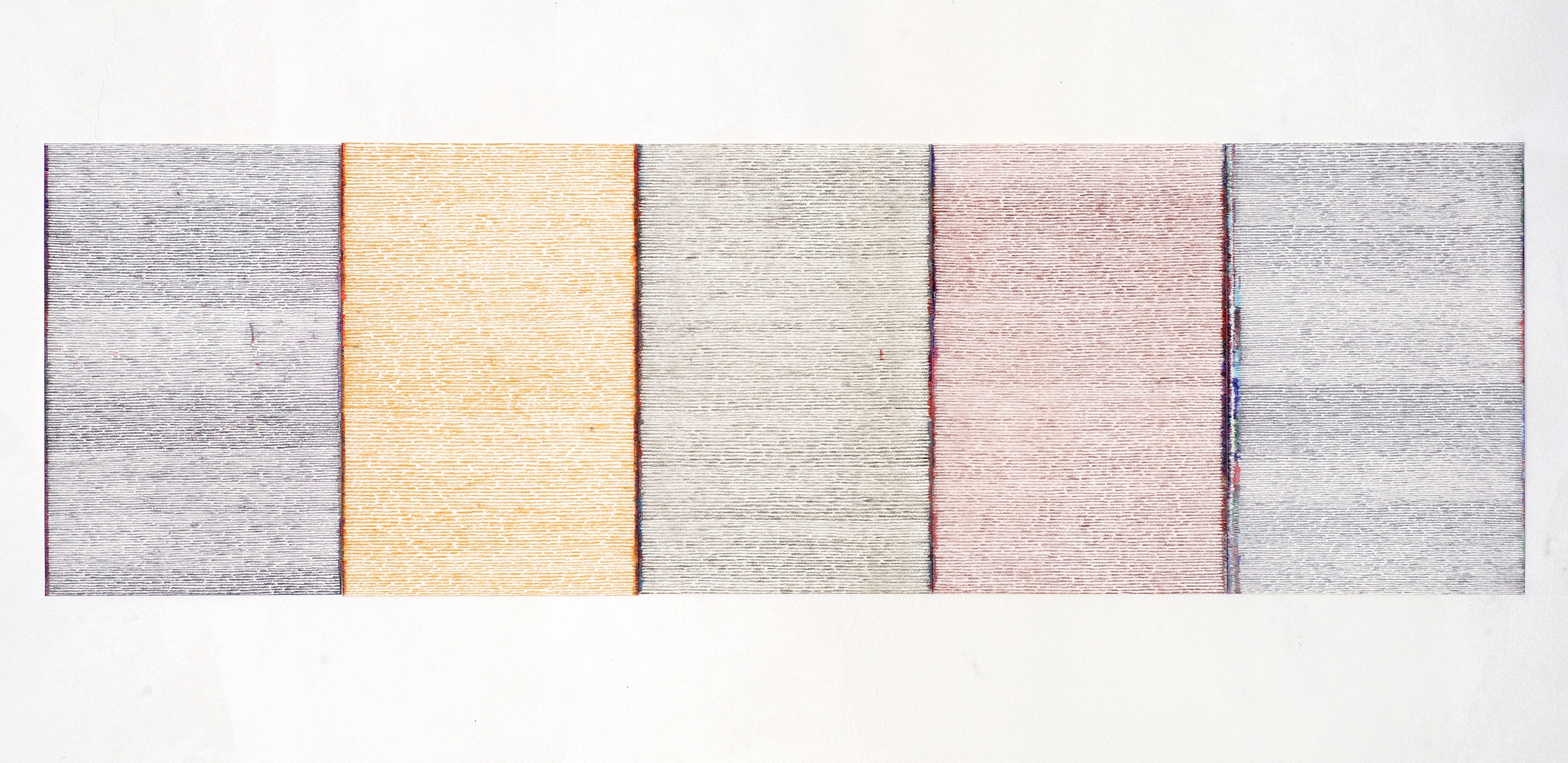  Endless Time, 2010 . Pencil and color pencil on paper . 30 x 105 cm