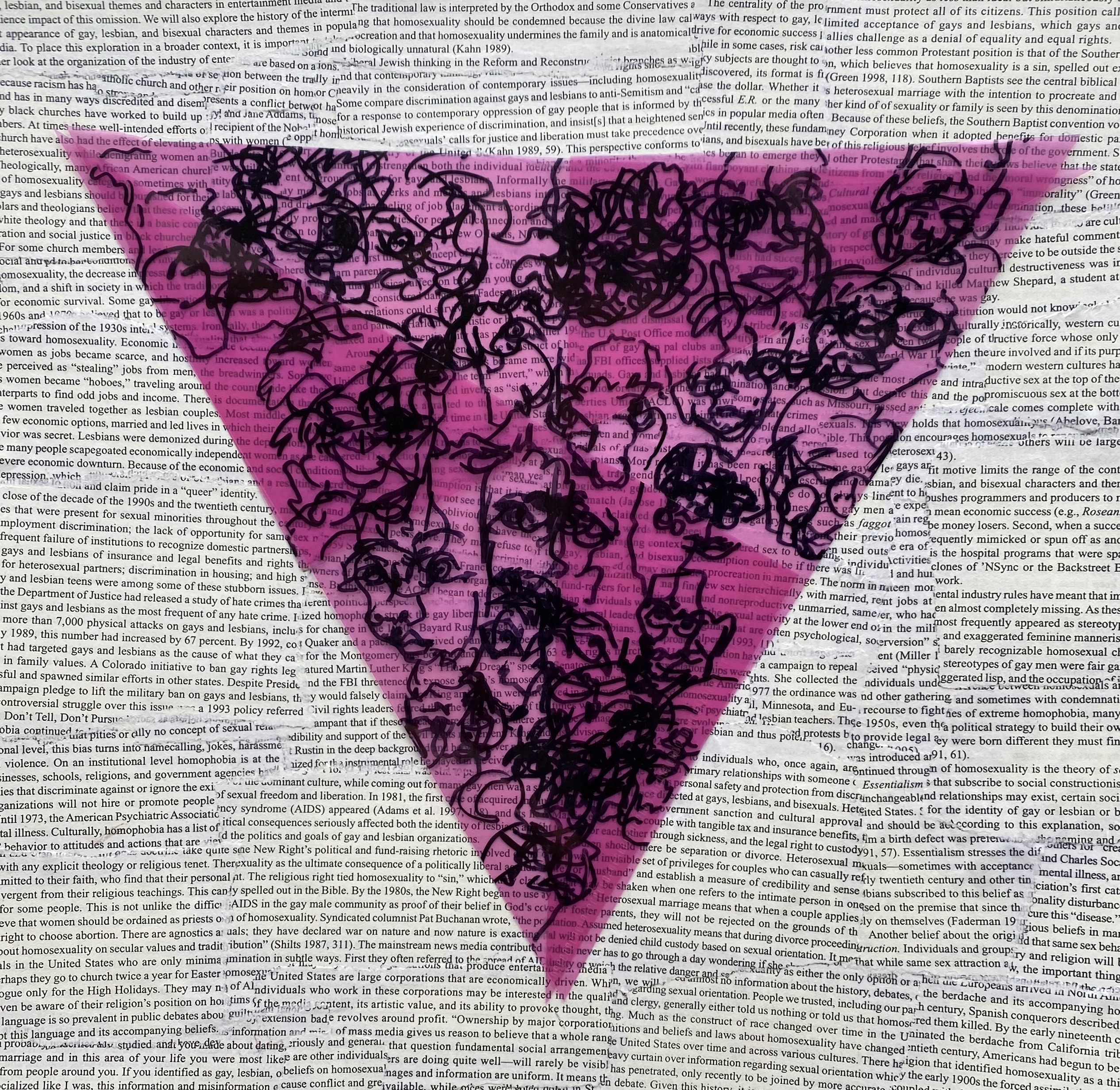 collage and permanent marker, 2019