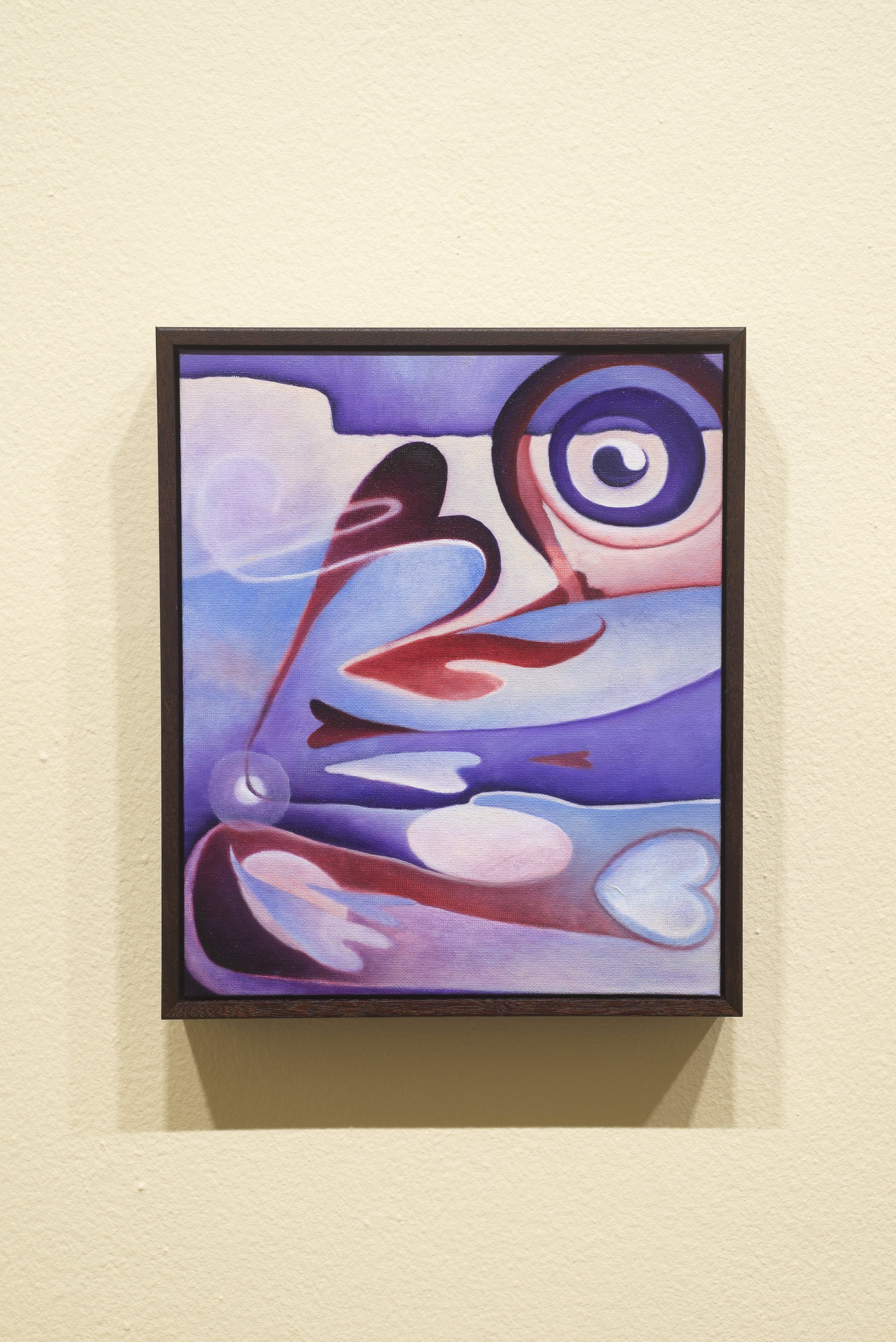 June (eye of our mum), oil on canvas board, 32 x 27 cm, 2022