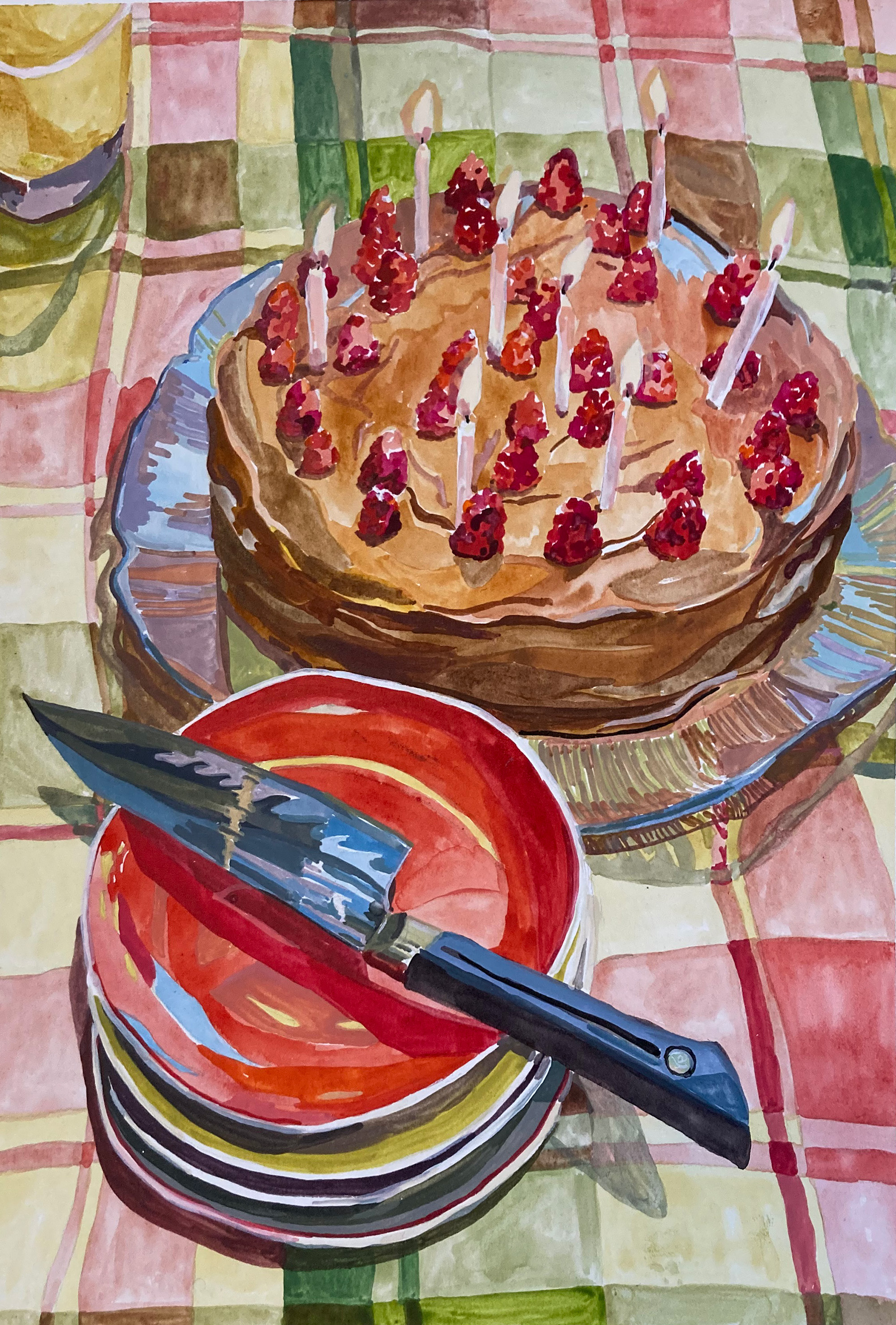 Watercolor on Bristol, 9x12 in