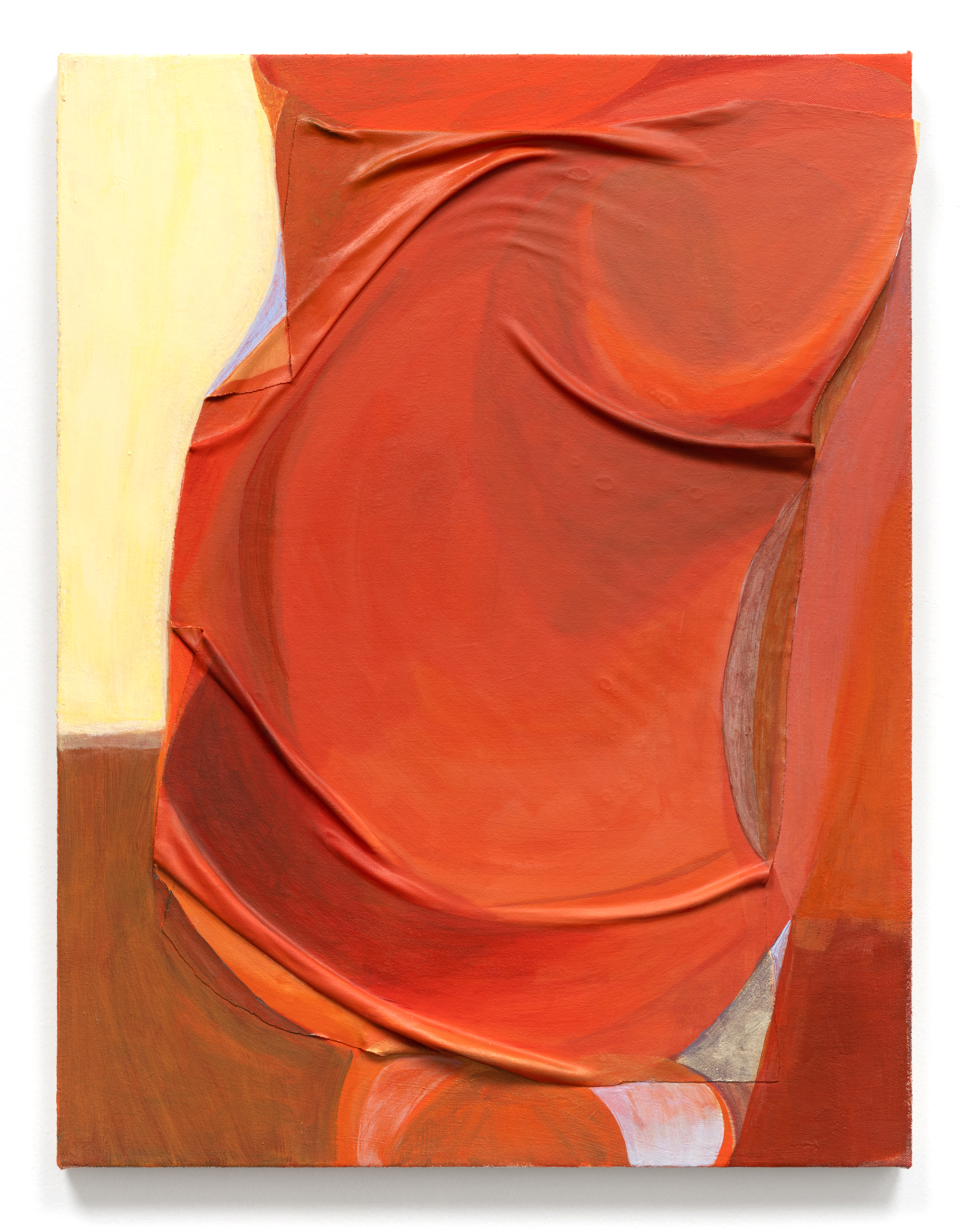 Twist, 2022, 26 x 20 in, Acrylic and fabric on canvas