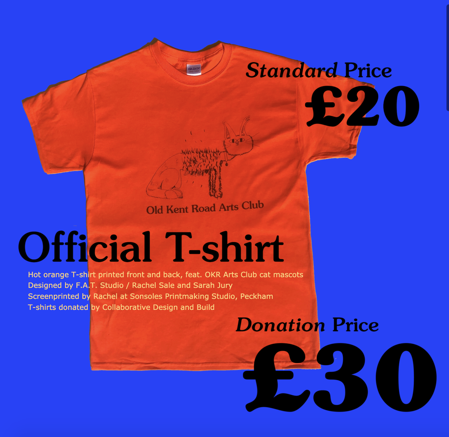 Fundraising T-shirt on our website.
