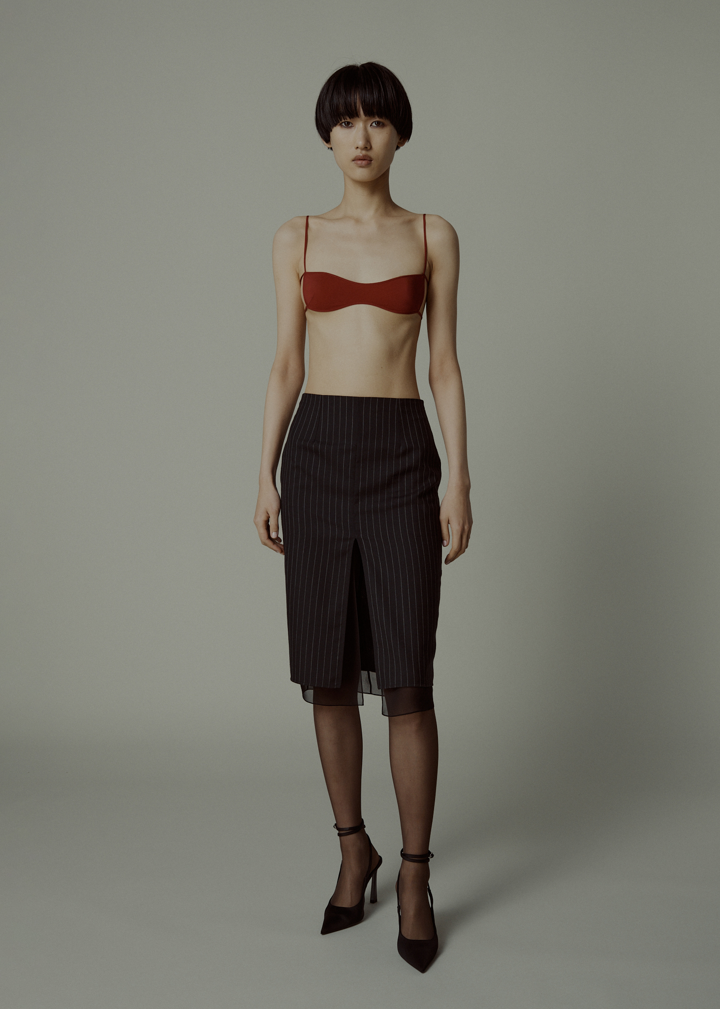 DOROTA BRA IN SILK CREPE DE CHINE, CRIMSON RED | 300 GBP