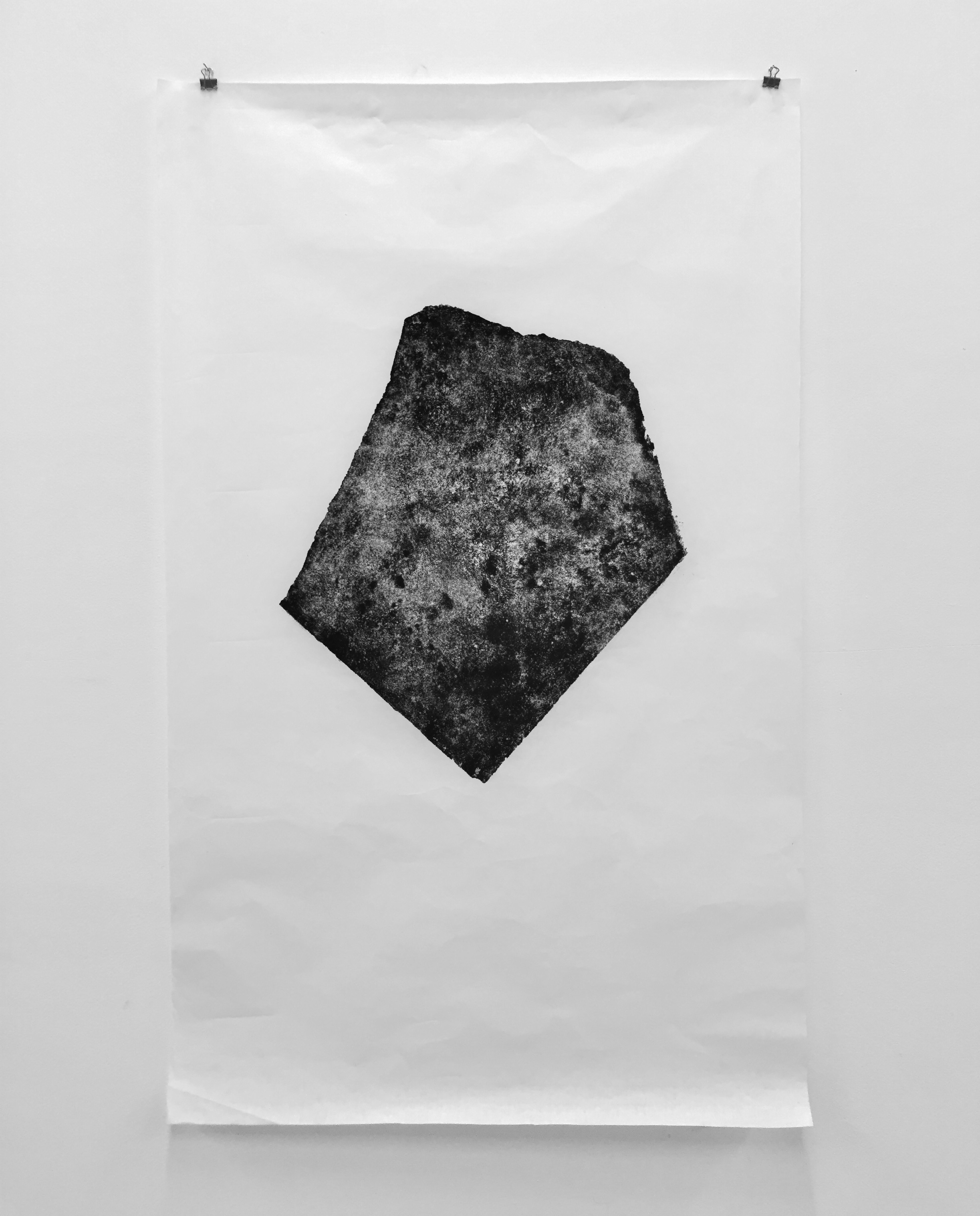 Lithography ink on rice paper, 59,5 x 96,5 cm, 2017