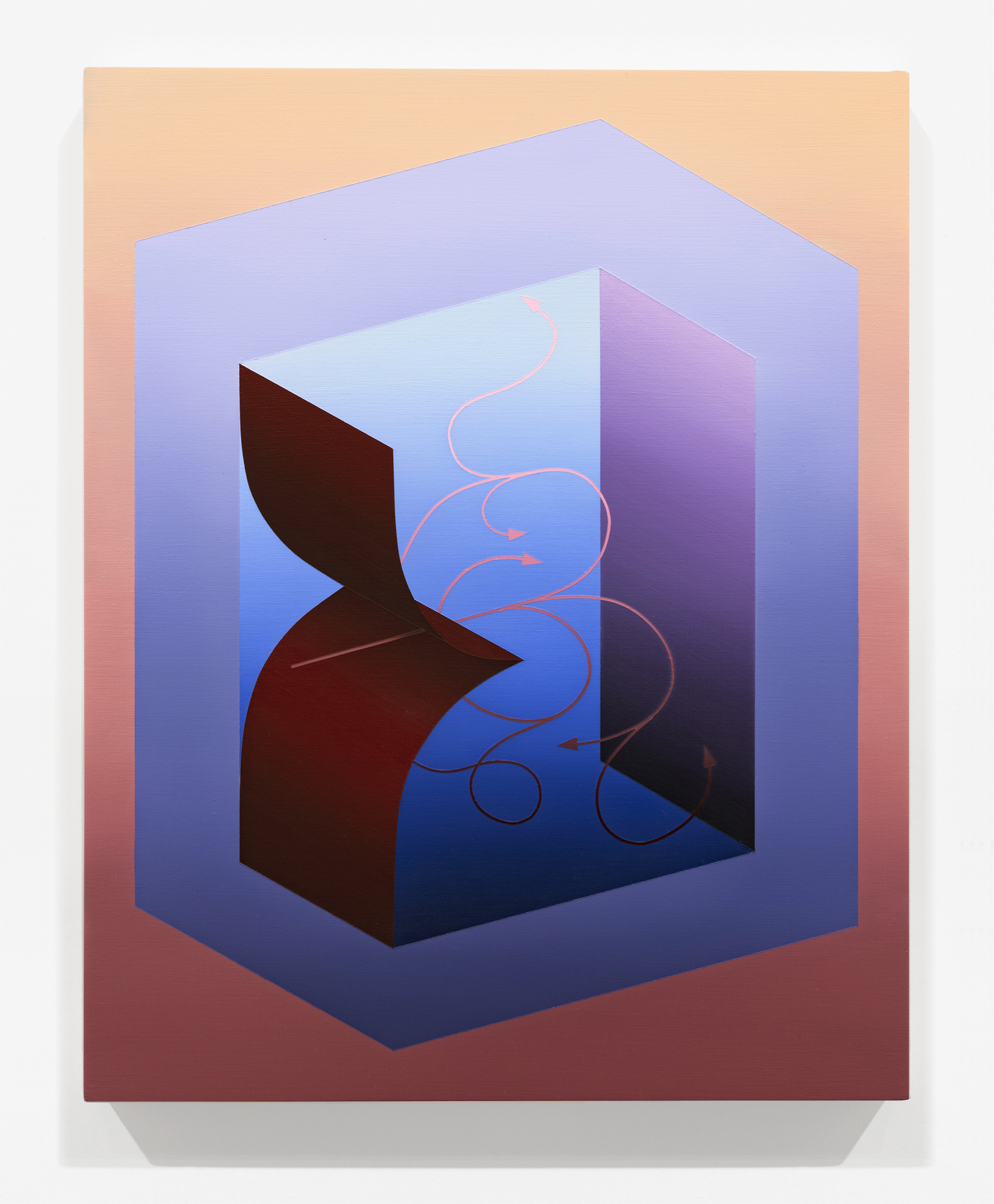 Inward. 2018. Oil and acrylic on canvas, 20" x 16" (51 x 41 cm)