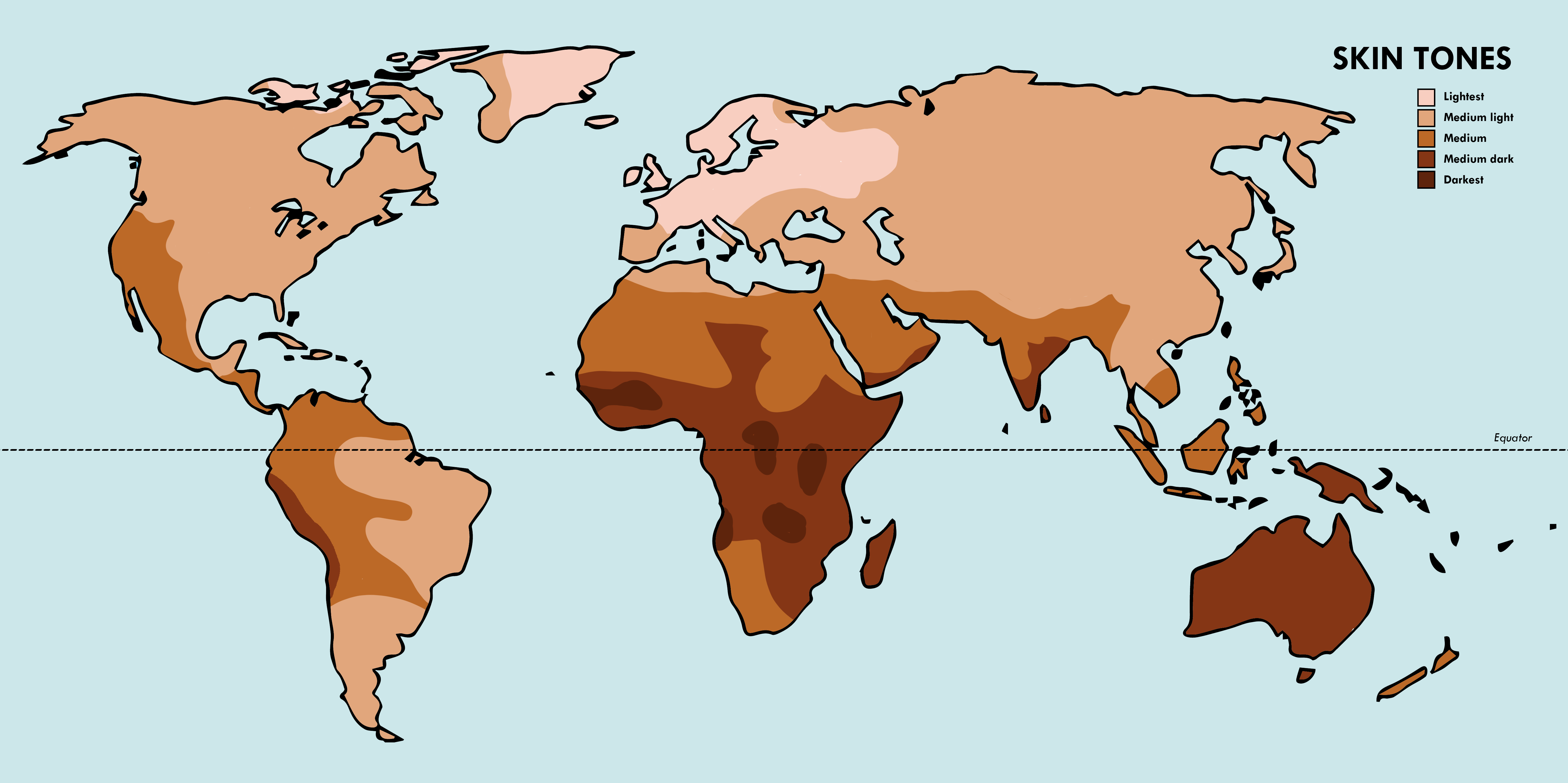 Skin tone map