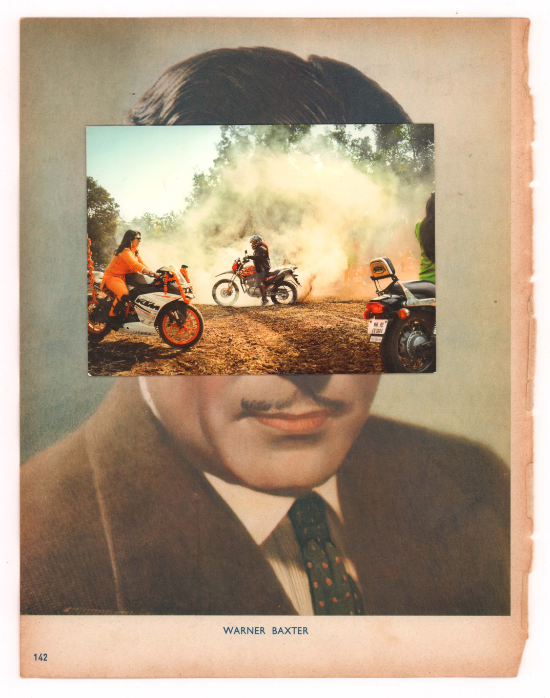 Warner Baxter Takes a Trip, 2019, photomontage, 24 x 32 cm