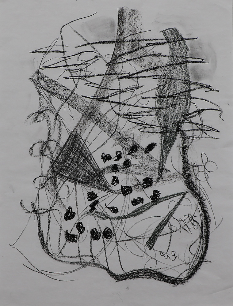 UntitledSketch Charcoal, Graphite, and Conte on Paper 18x24"