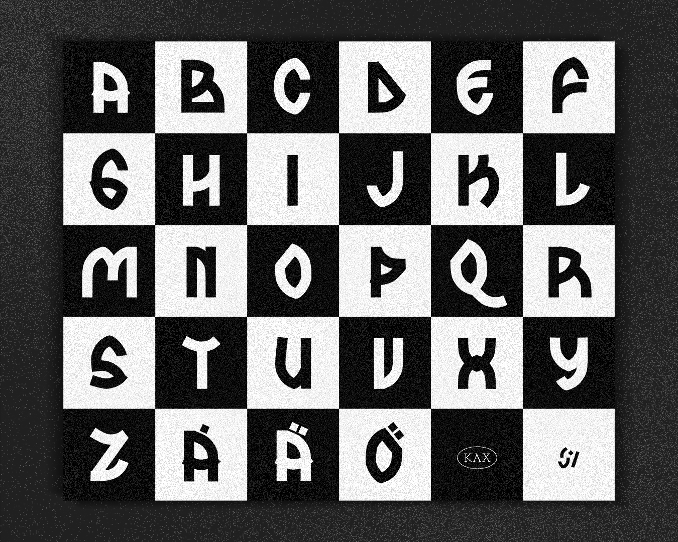 Egengjorda typsnittet KAX (2019)