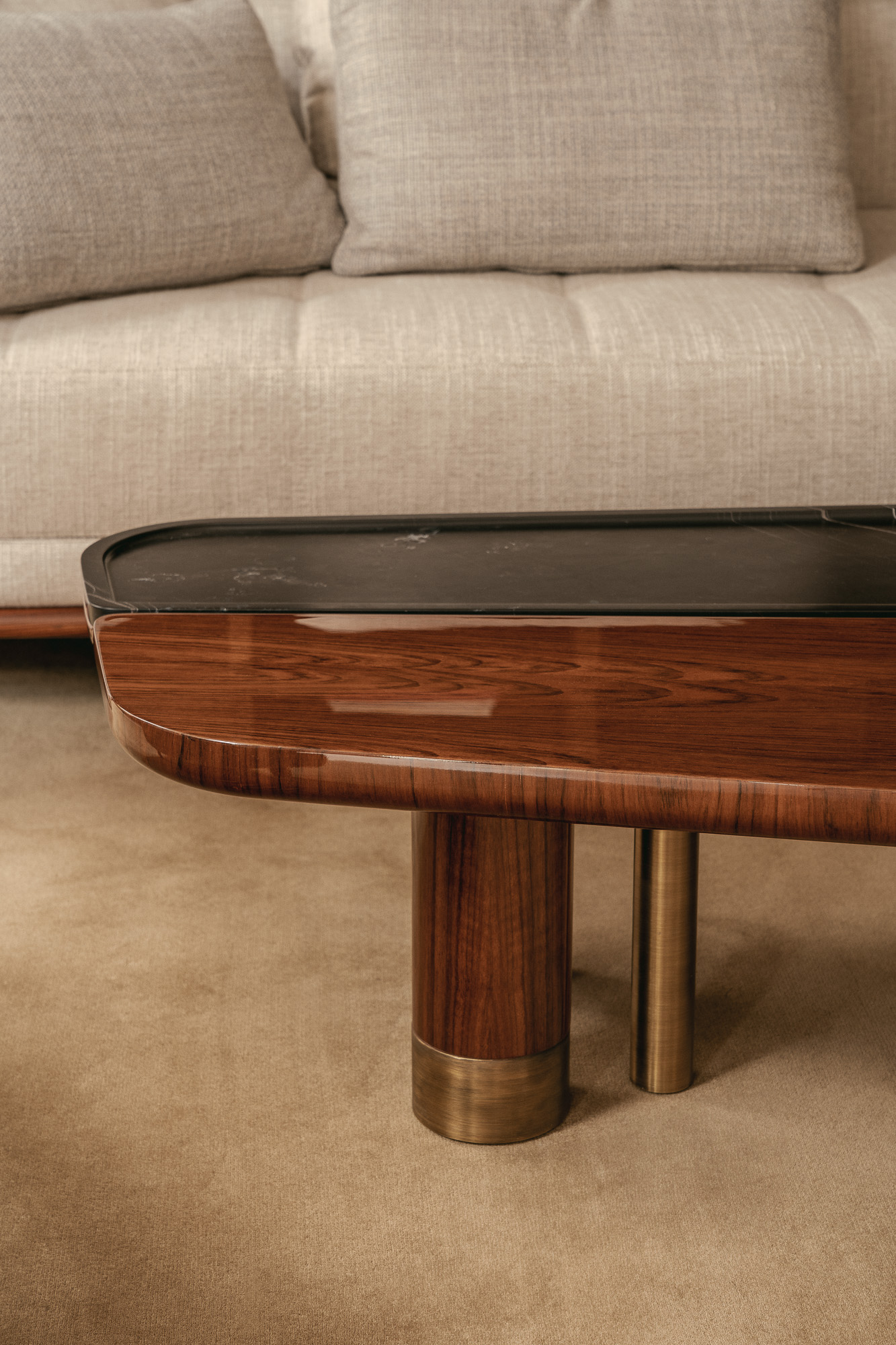 Detail of Coffee Table by Atelier Tortil at Invisible Collection London