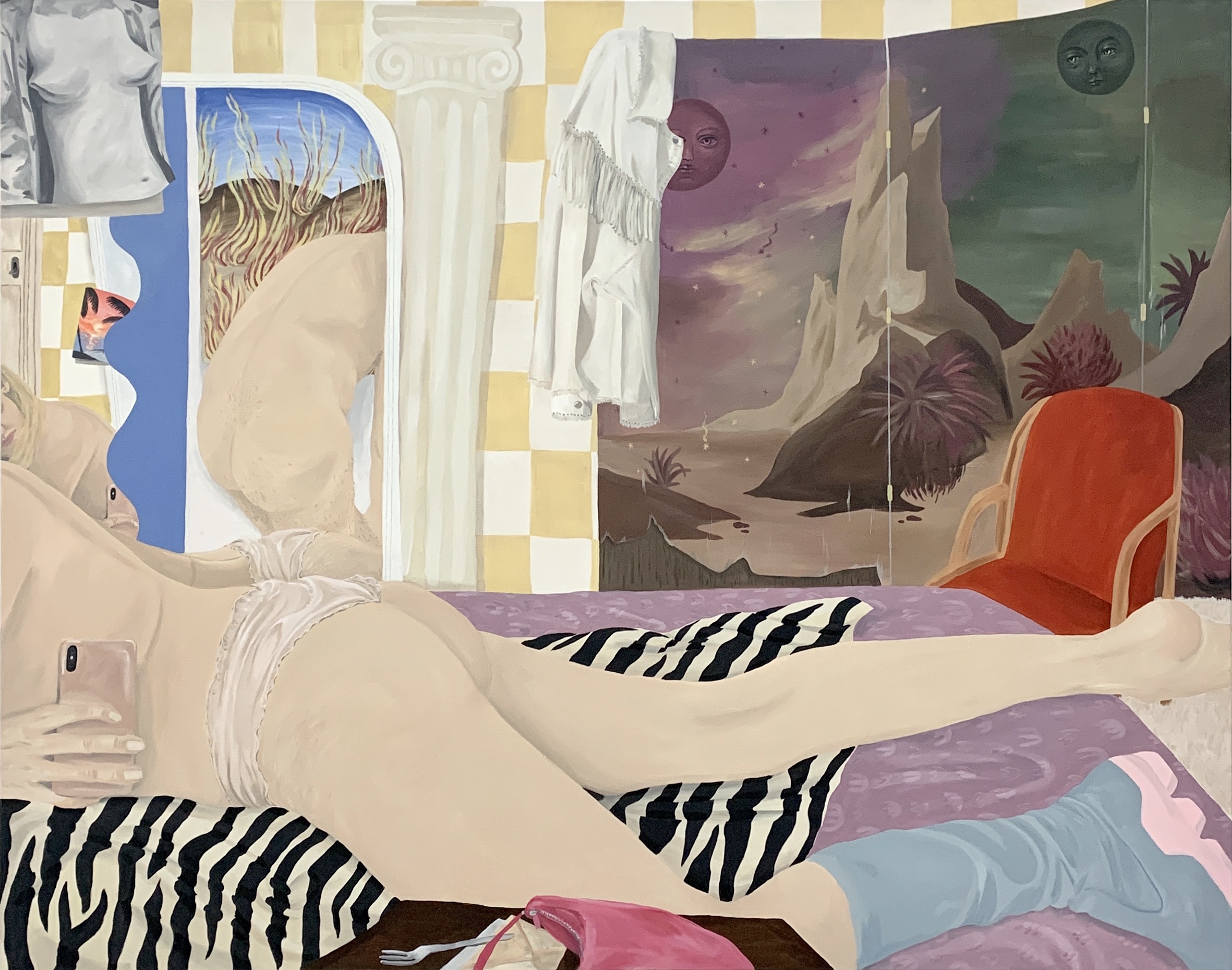 I Wonder How Many Memories I'm In, Acrylic, 2020, 240x190cm