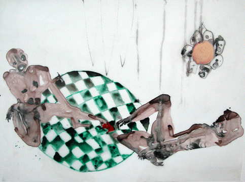 Make Up Sex After the Ceasefire, Ink on Mylar,18x24”, 2006