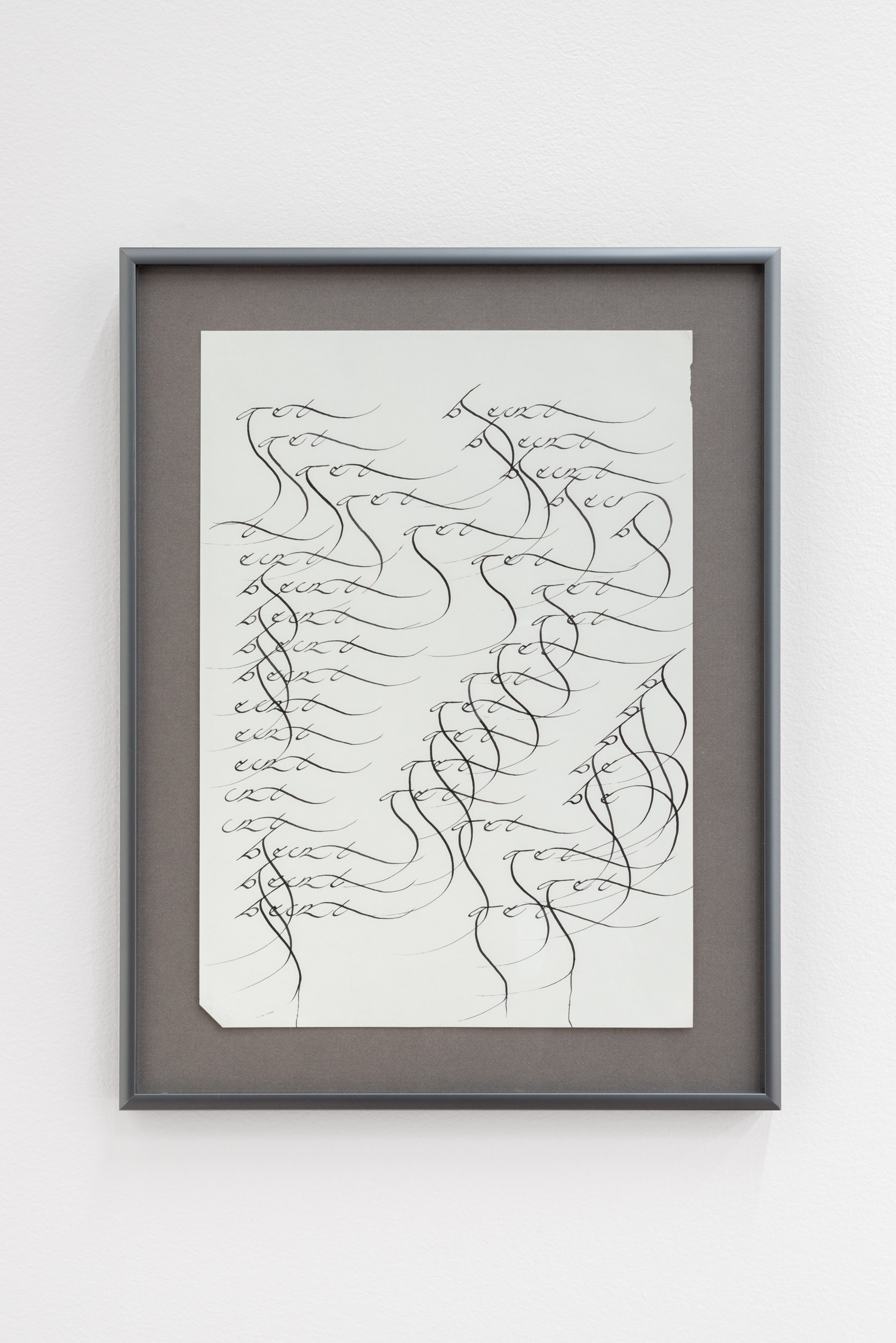 Evan McGraw, Get Bent, 2025, 11.6” x 8.25” / 29.5cm x 21cm. Ink on paper, framed and glazed.