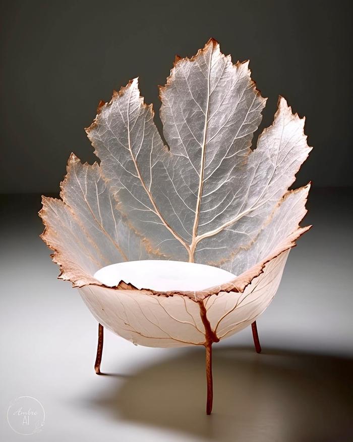 Leaf-shaped Armchairs by @ambre_ai